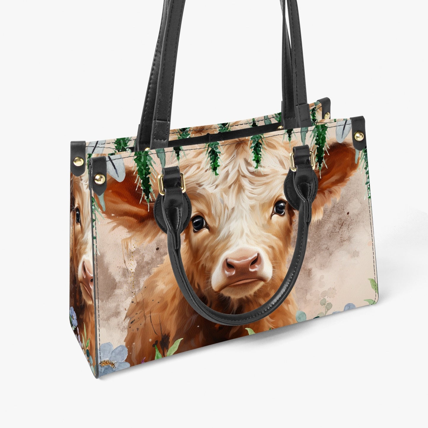 Women's Tote Bag - Long Strap - Highland Cow