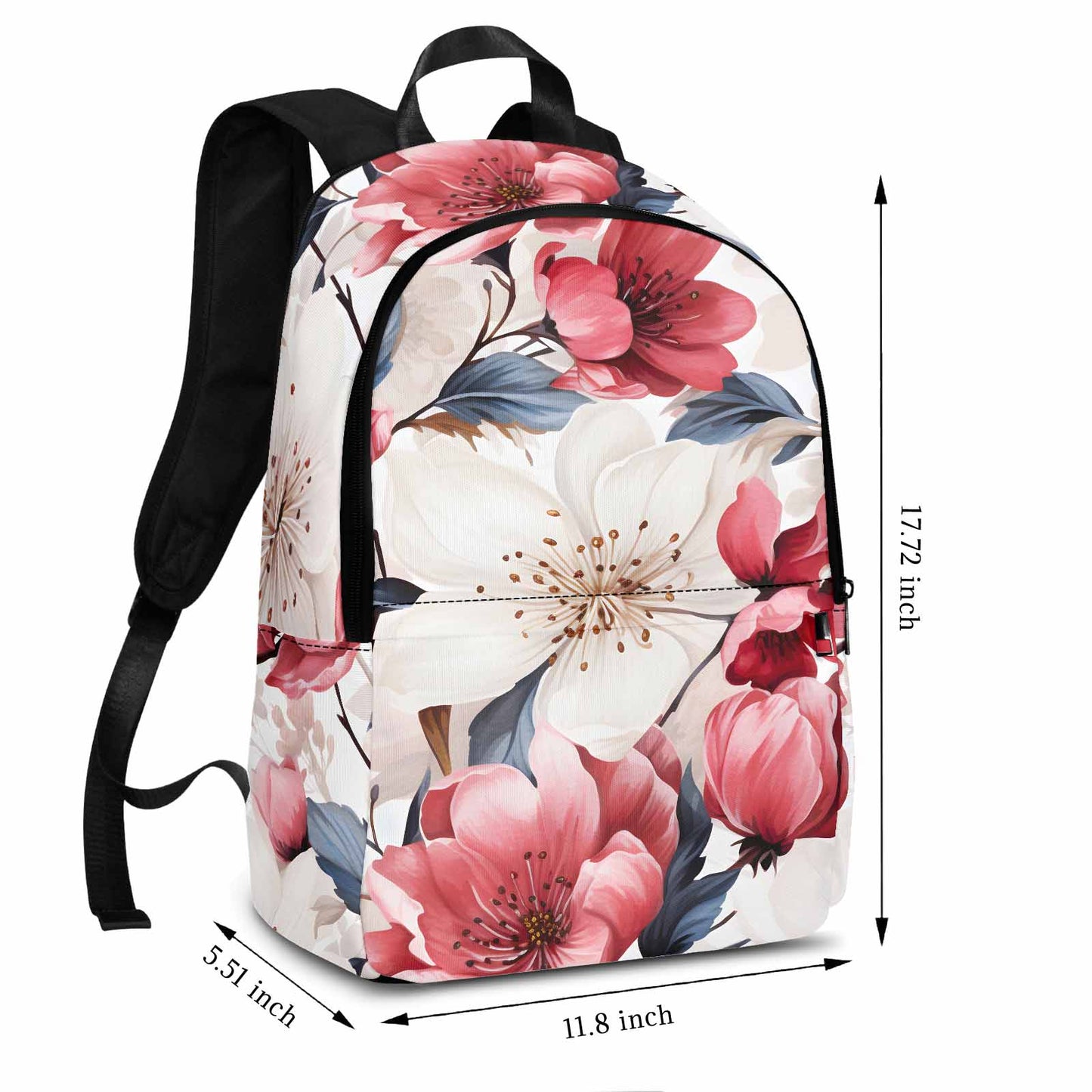 Pink Floral  Adult Casual Backpack