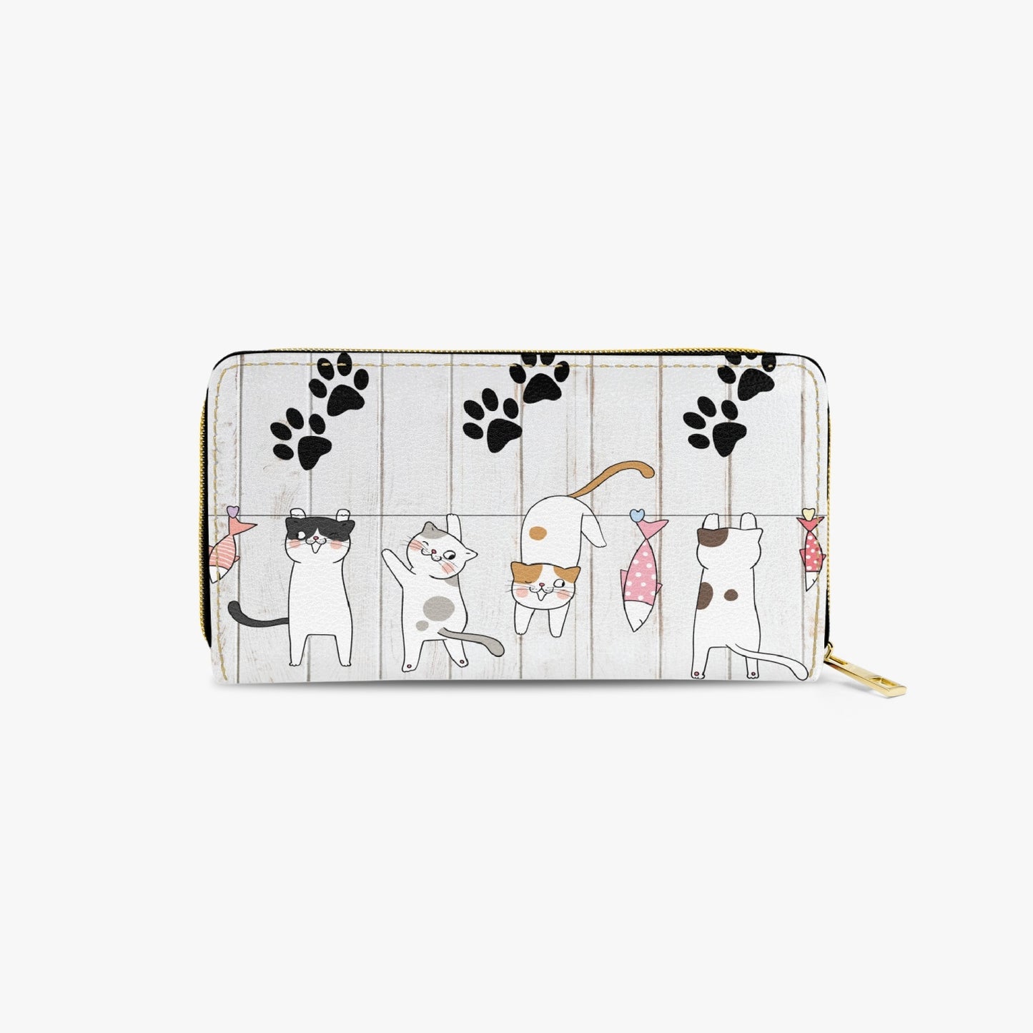 Long Type Zipper Purse, Cats, awd-666