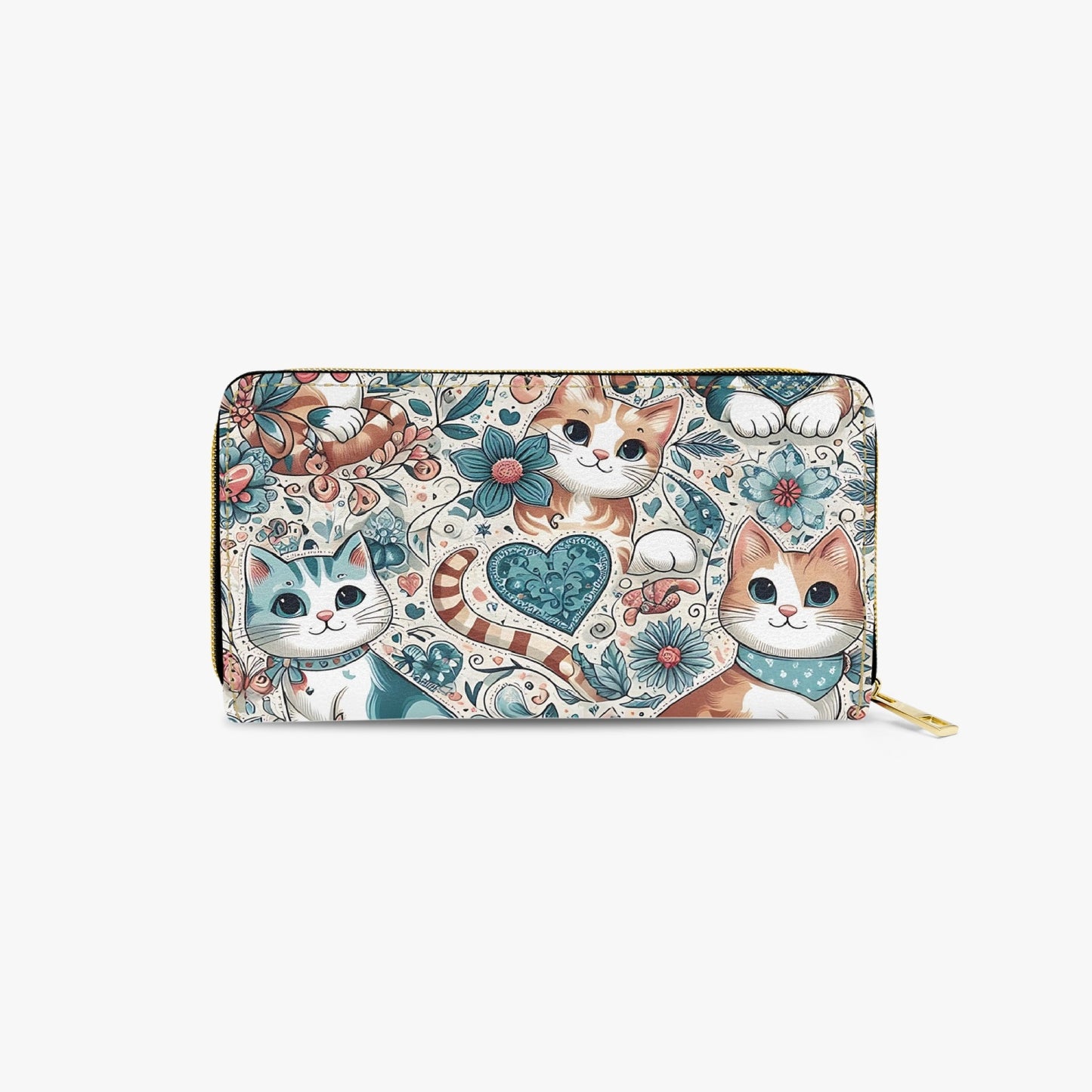 Long Type Zipper Purse - Cat