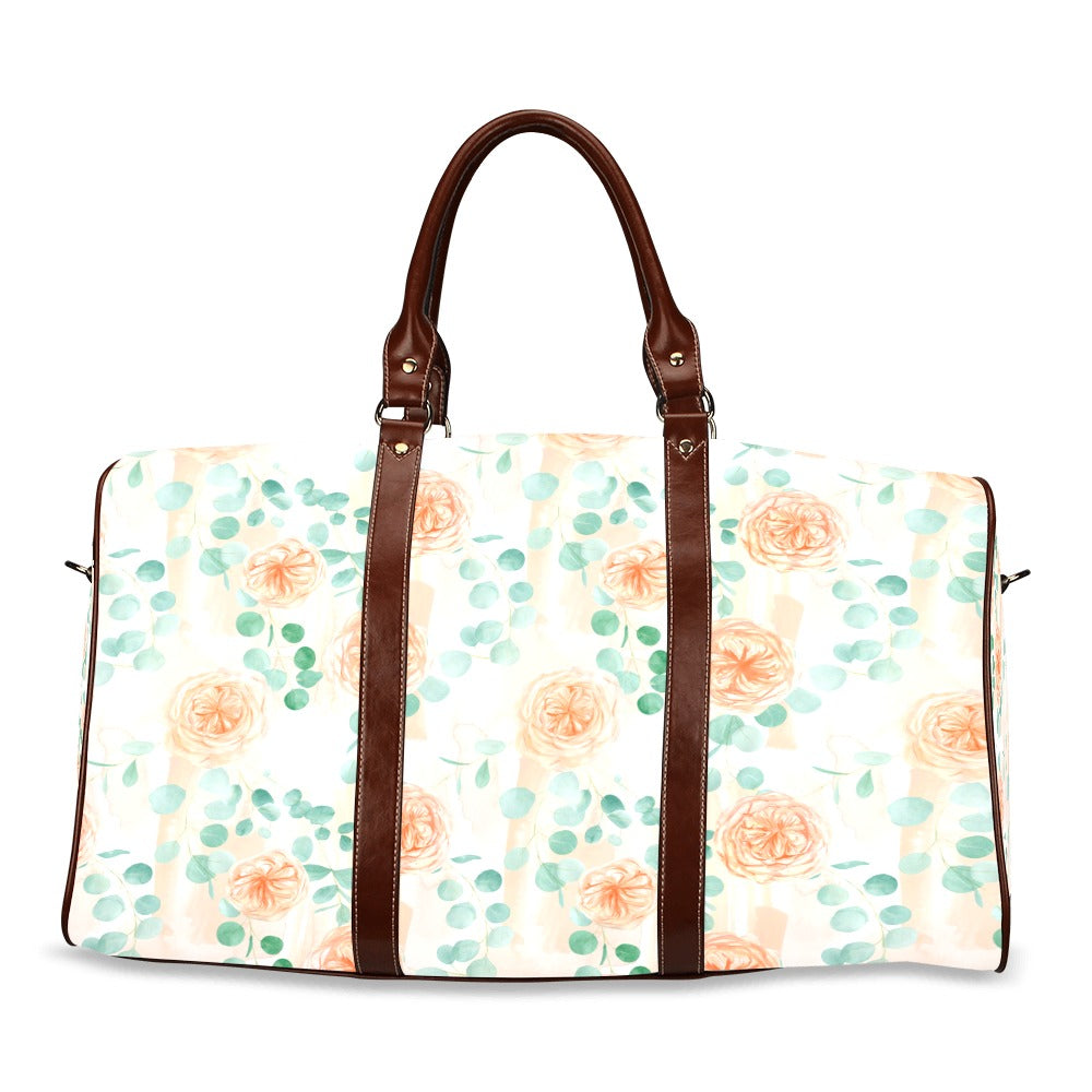 Roses and Eucalyptus Waterproof Travel Bag/Small (Model 1639)
