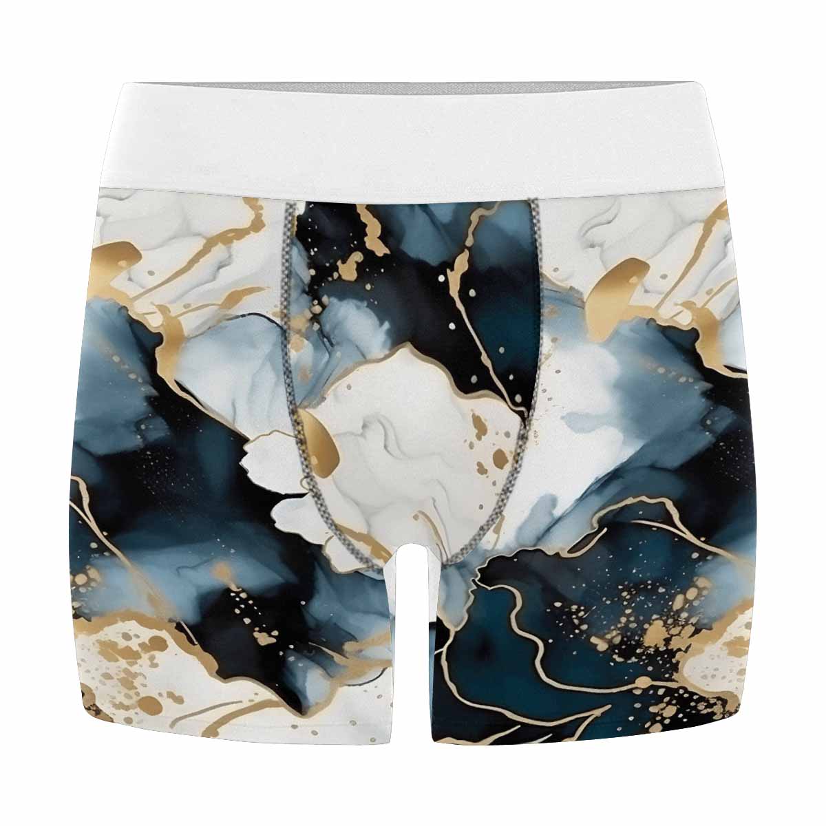 Black Ink Floral Men's All Over Print Boxer Briefs (Made In AUS)