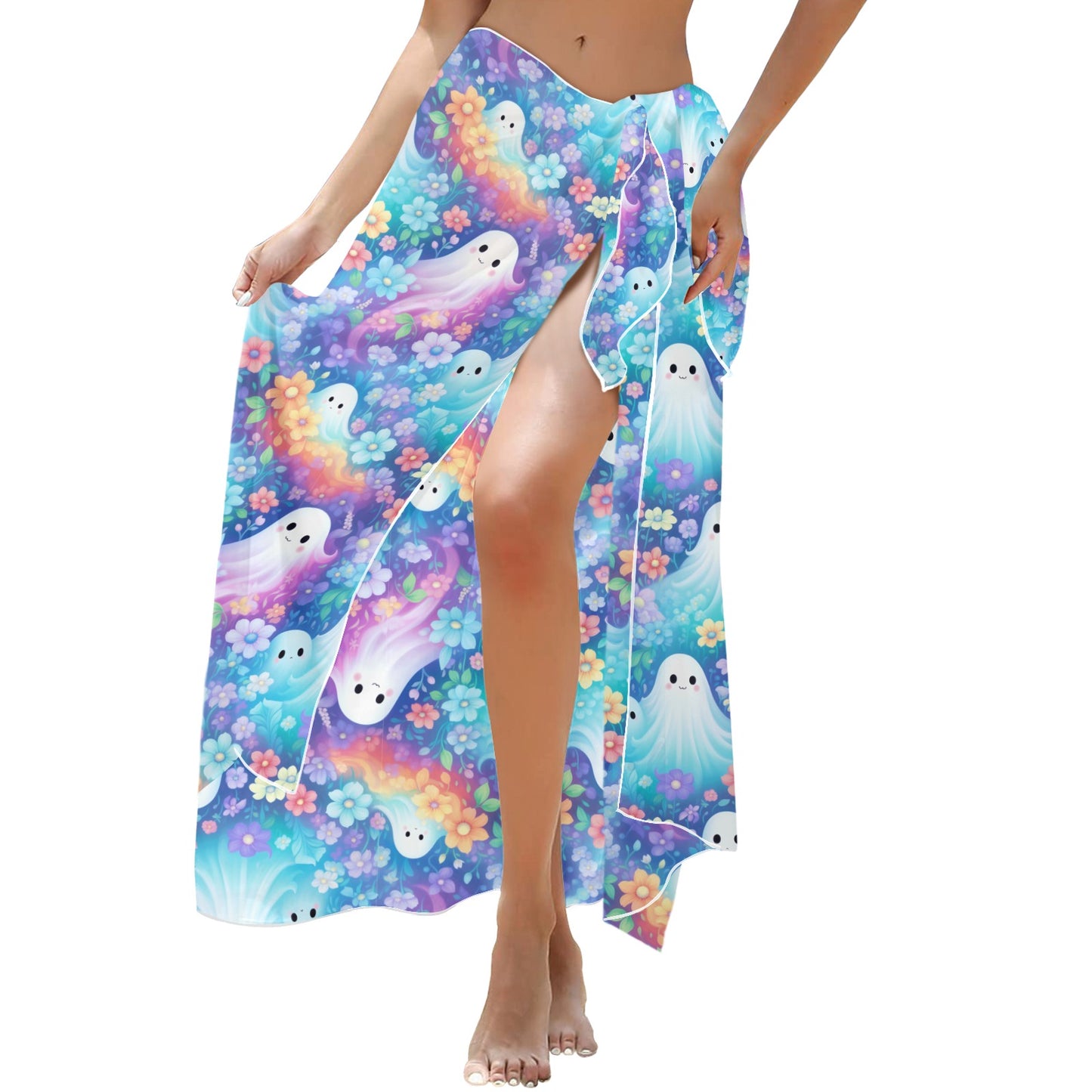 Pastel Halloween Long Beach Sarong Wrap