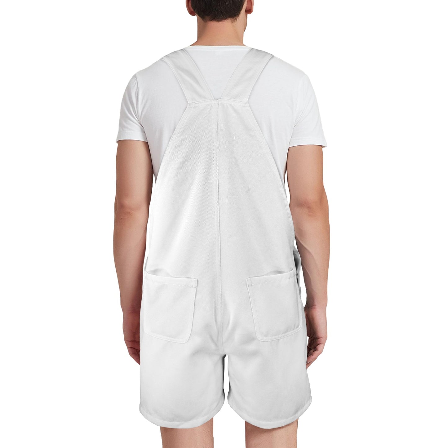 This is my 80's Costume White Emerson Easy-Wear Jumpsuit Unisex Shorts Suspender Jumpsuit