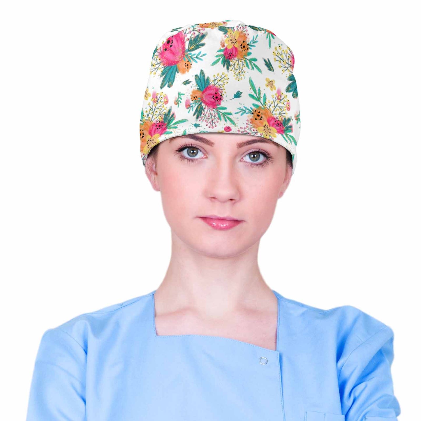 Nurse Scrub Cap Australian Floral  Scrub Cap