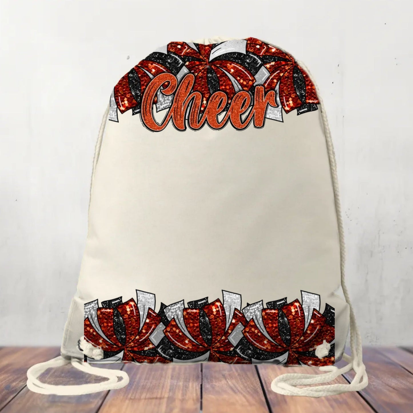 Canvas Drawstring Bag Personalised Cheer Bag, Coach, Mum, Cheer
