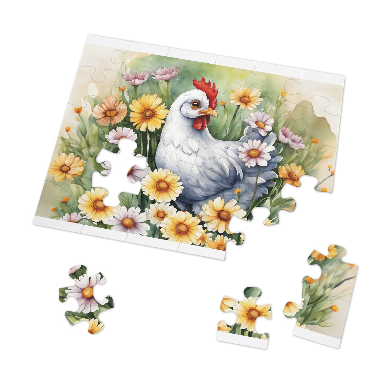 Jigsaw Puzzle, Western, Chicken, Personalised/Non-Personalised (30, 110, 252, 500,1000-Piece)