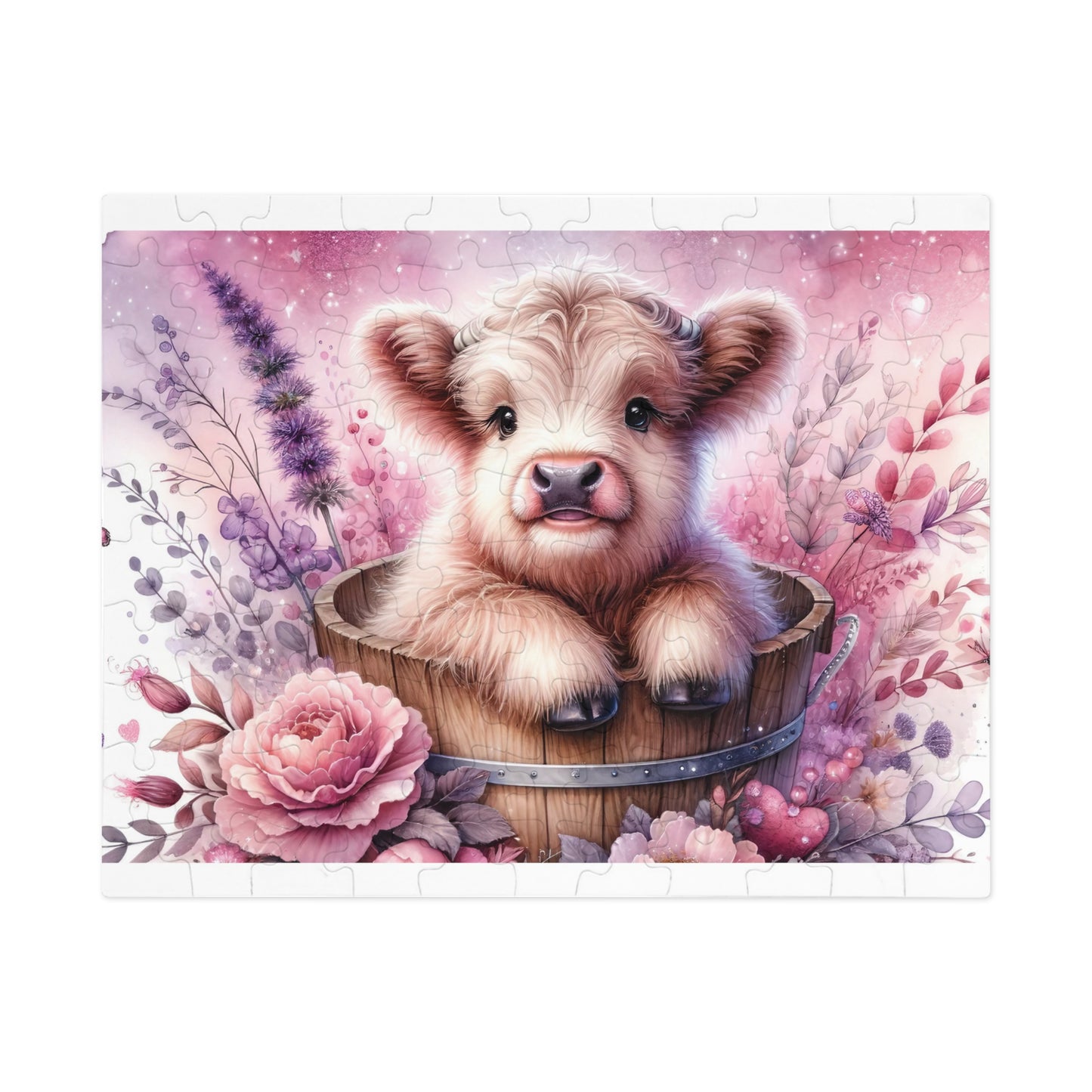 Jigsaw Puzzle, Highland Cow, Personalised/Non-Personalised (30, 110, 252, 500,1000-Piece)