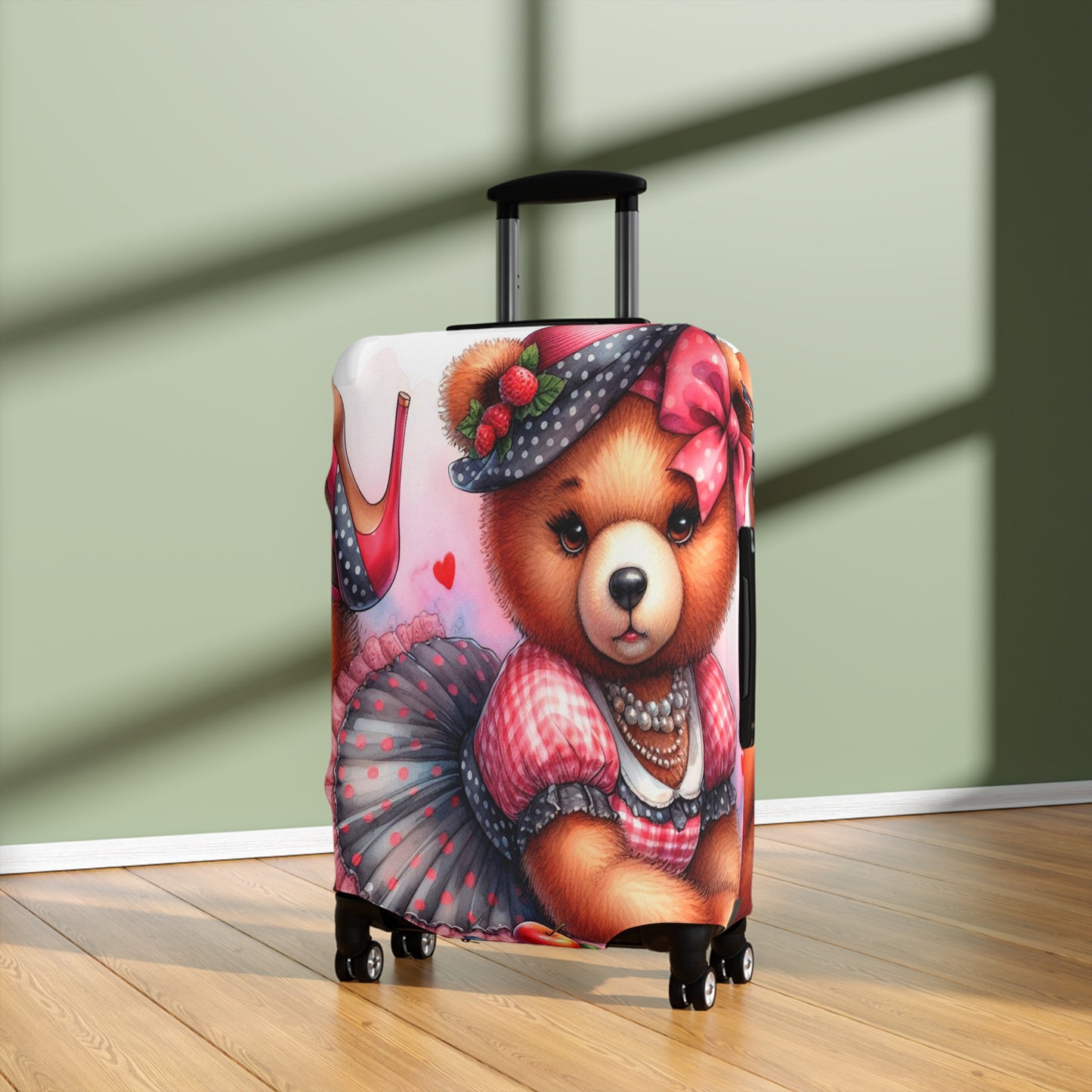 Luggage Cover, Rockabilly, Teddy Bear, awd-3033