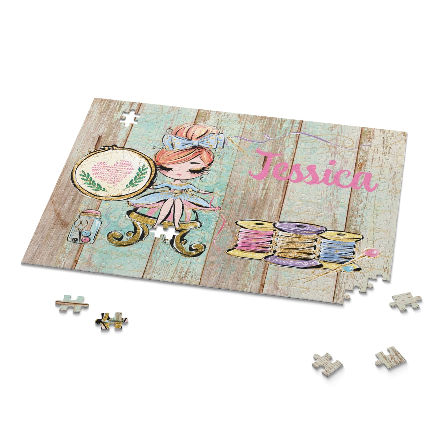 Personalised/Non-Personalised Puzzle, Embroidery (120, 252, 500-Piece)