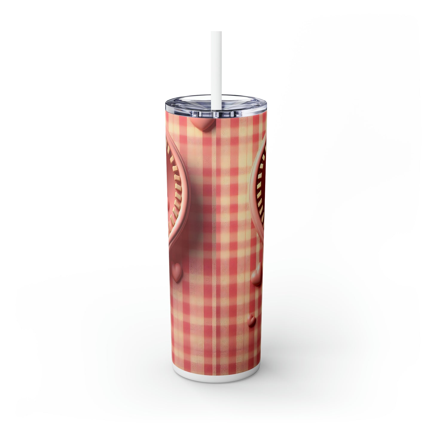 Skinny Tumbler with Straw, 20oz, Duck, Valentines Day, awd-945