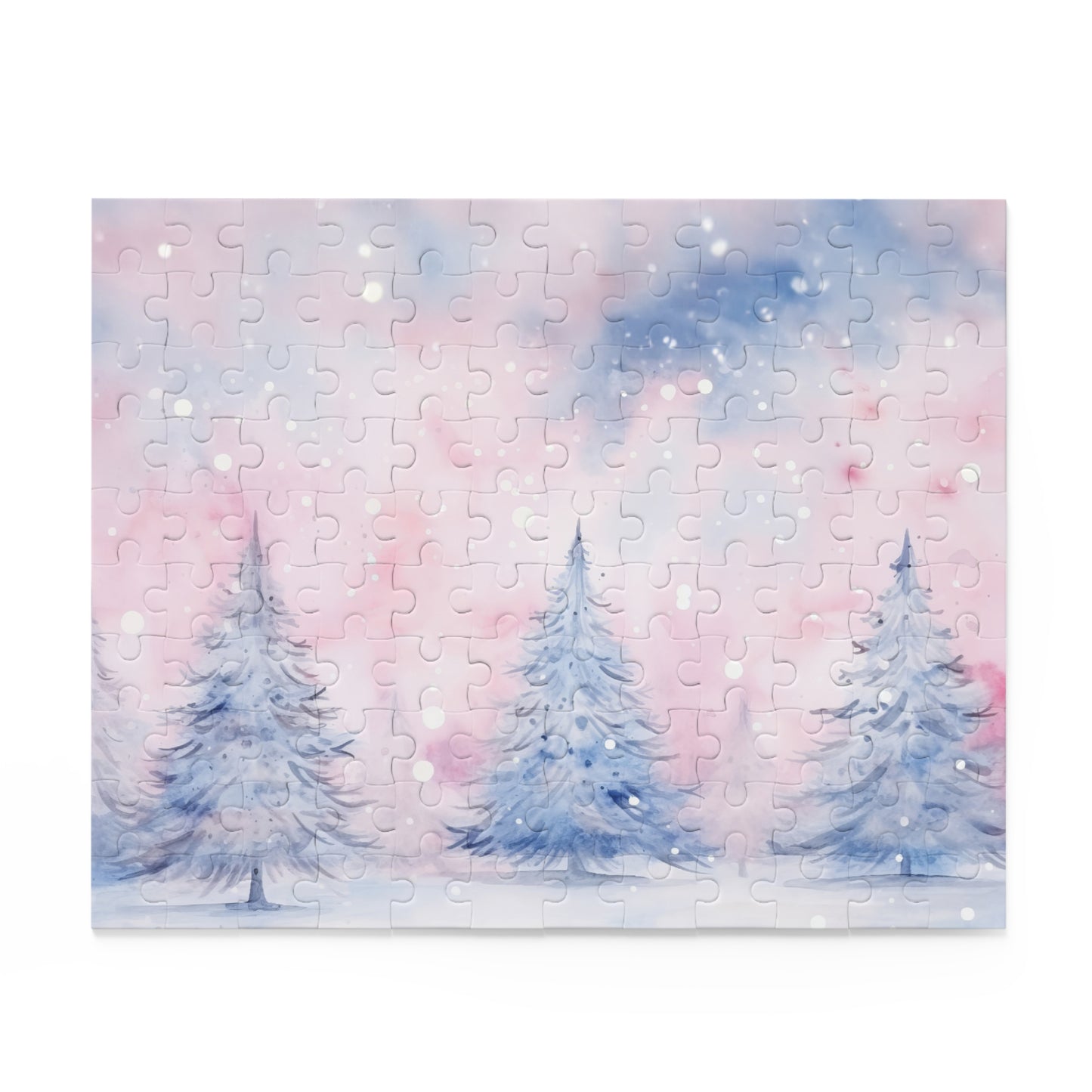 Personalised/Non-Personalised Puzzle, Christmas Trees (120, 252, 500-Piece)