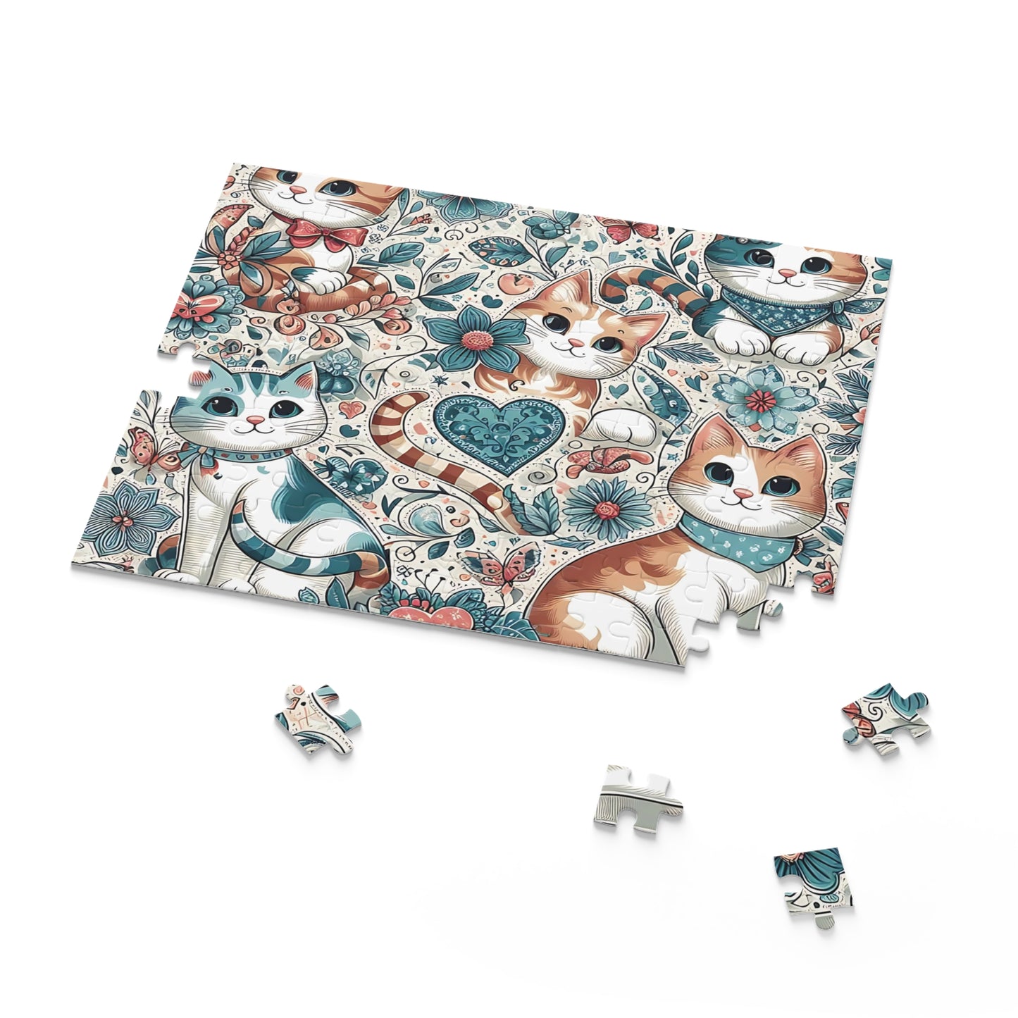 Personalised/Non-Personalised Puzzle, Cats (120, 252, 500-Piece)