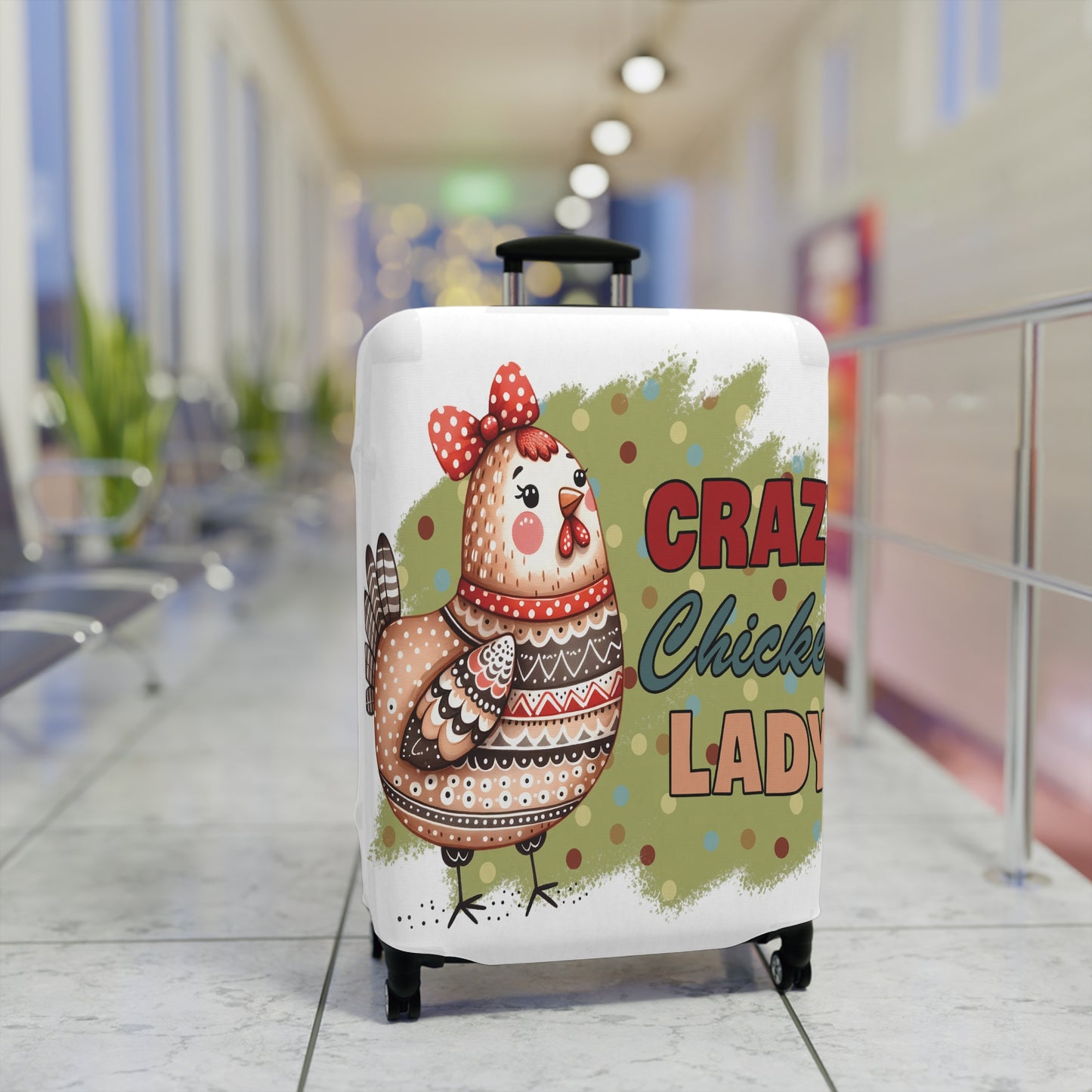 Luggage Cover, Chicken, Crazy Chicken Lady, awd-1265