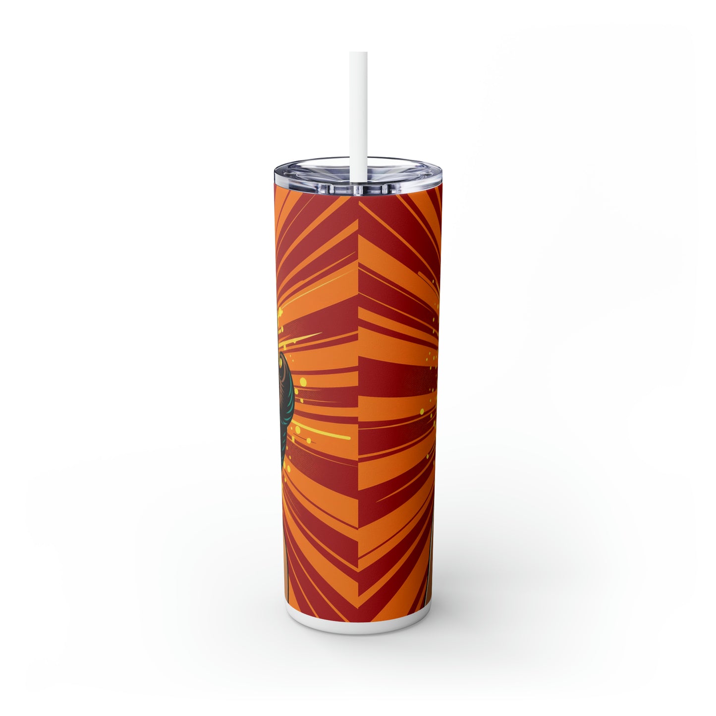 Skinny Tumbler with Straw, 20oz, Pop Art