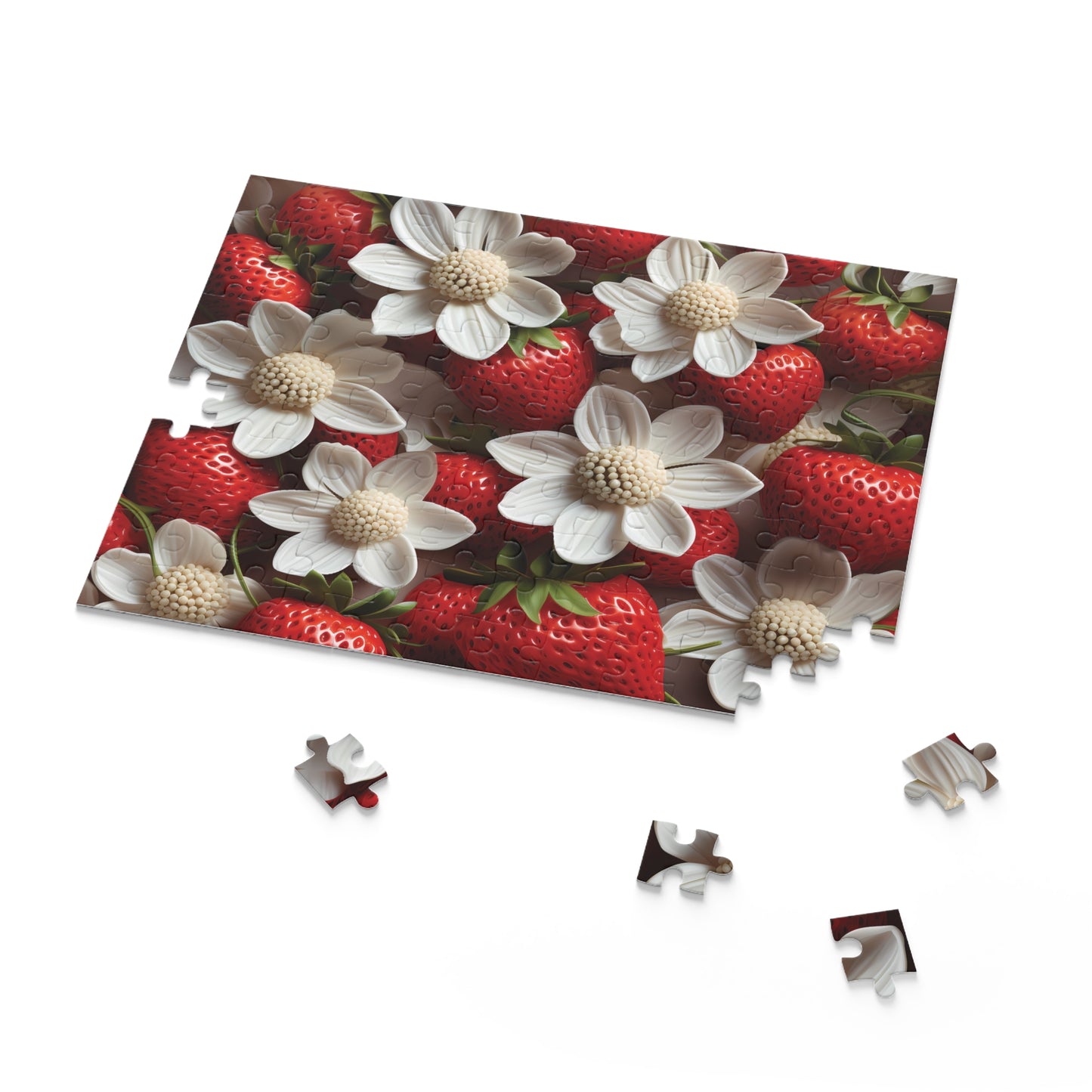 Personalised/Non-Personalised Puzzle, Floral, Strawberries (120, 252, 500-Piece)