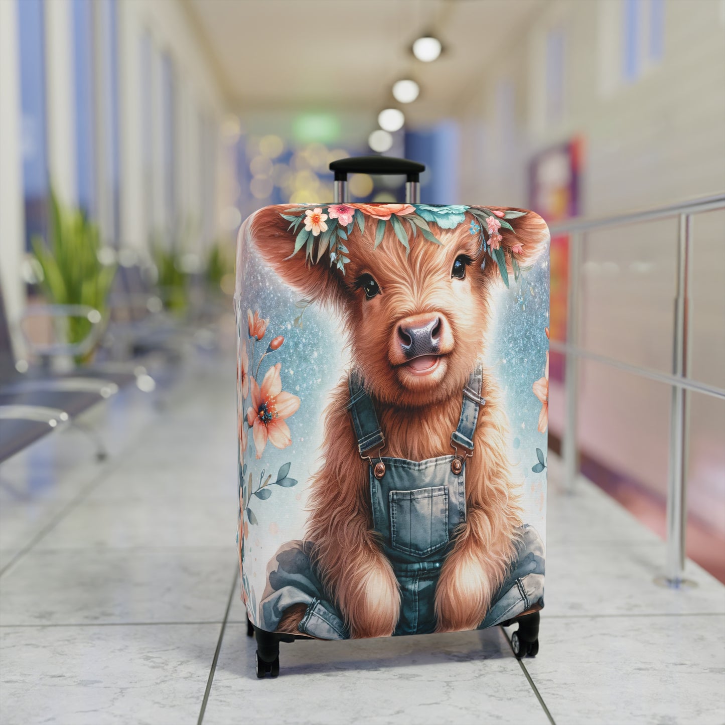 Luggage Cover, Highland Cow, awd-1159