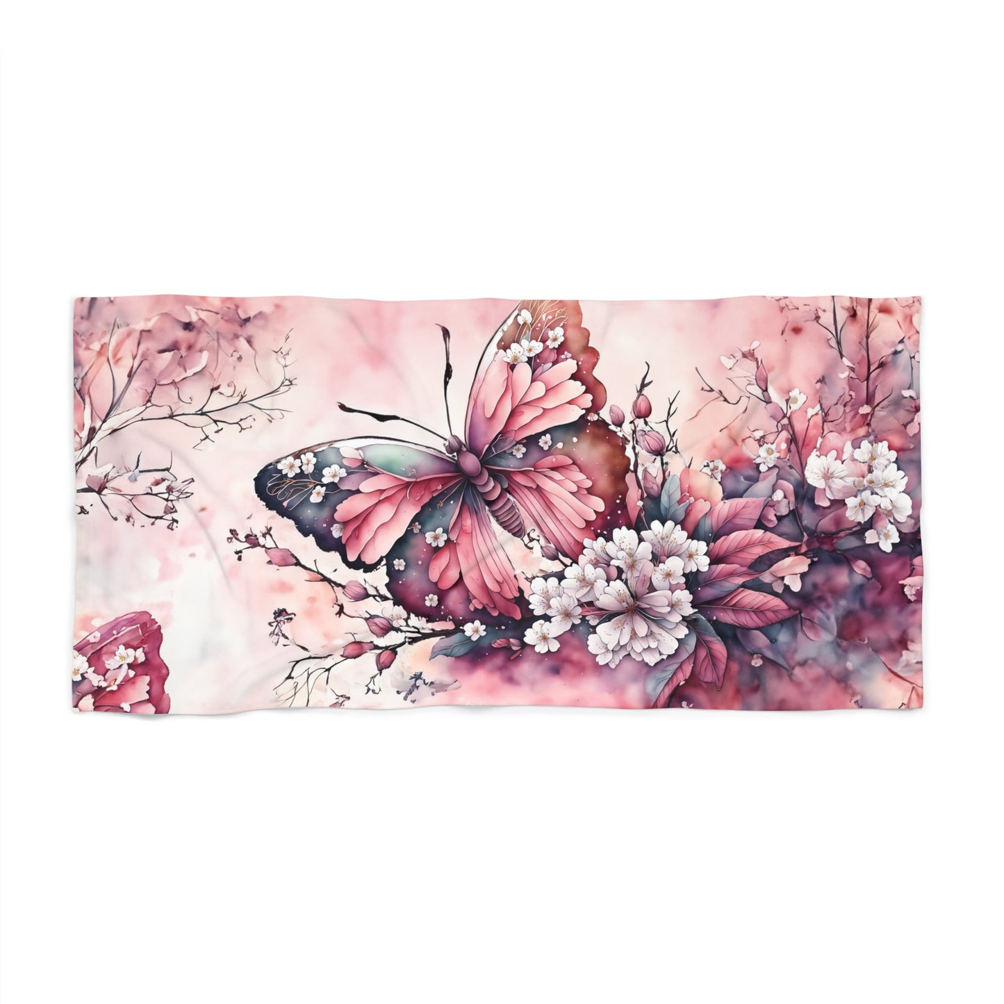Beach Towel, Butterfly Dreams, Polycotton Towel, 2 sizes Available
