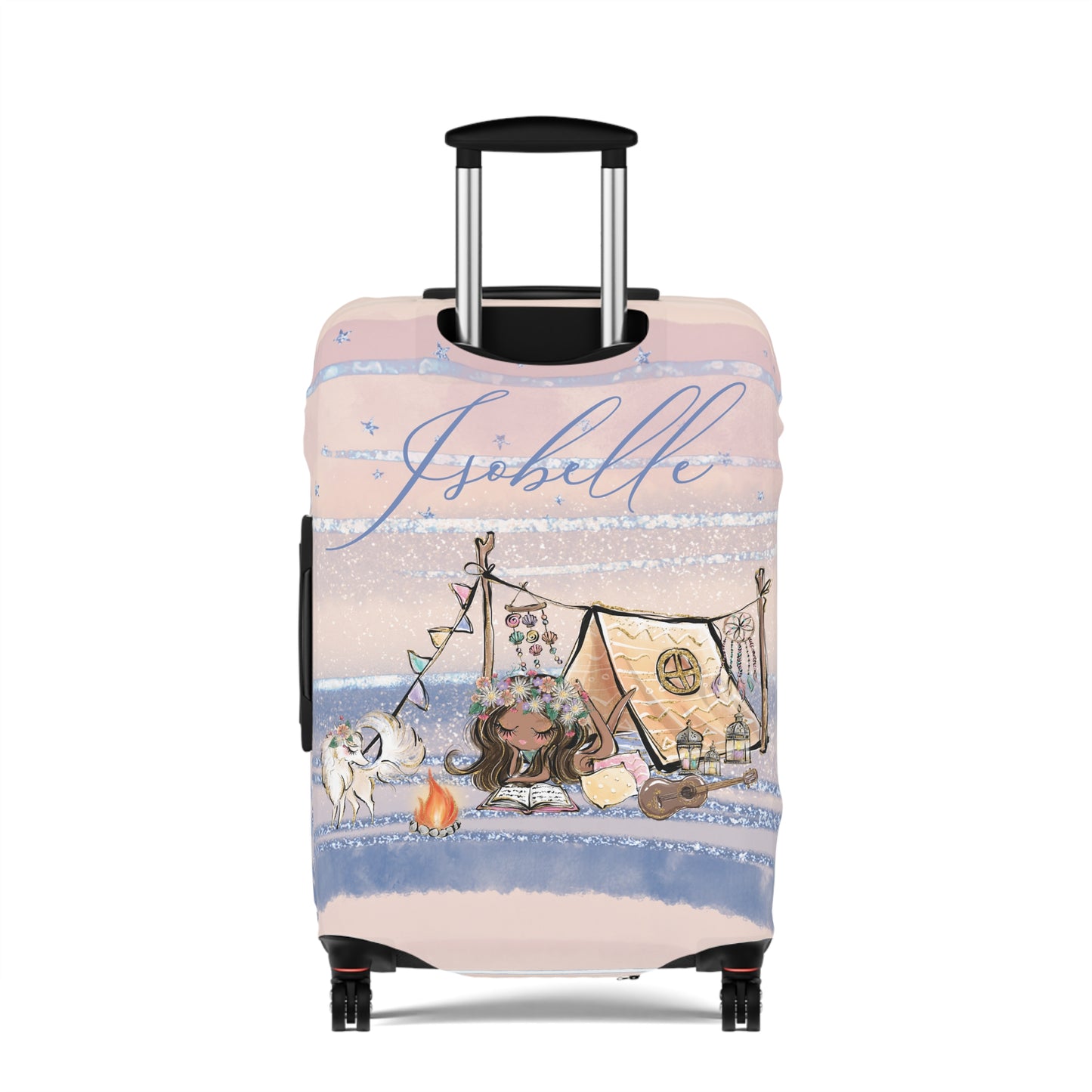 Luggage Cover, Free Spirit, Brunette Hair Olive Skin