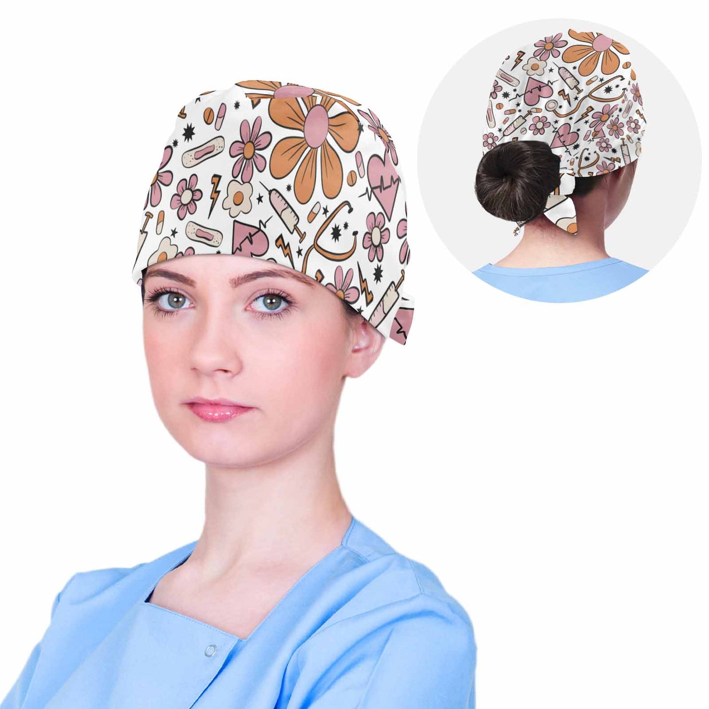 Retro Nurse  Scrub Cap