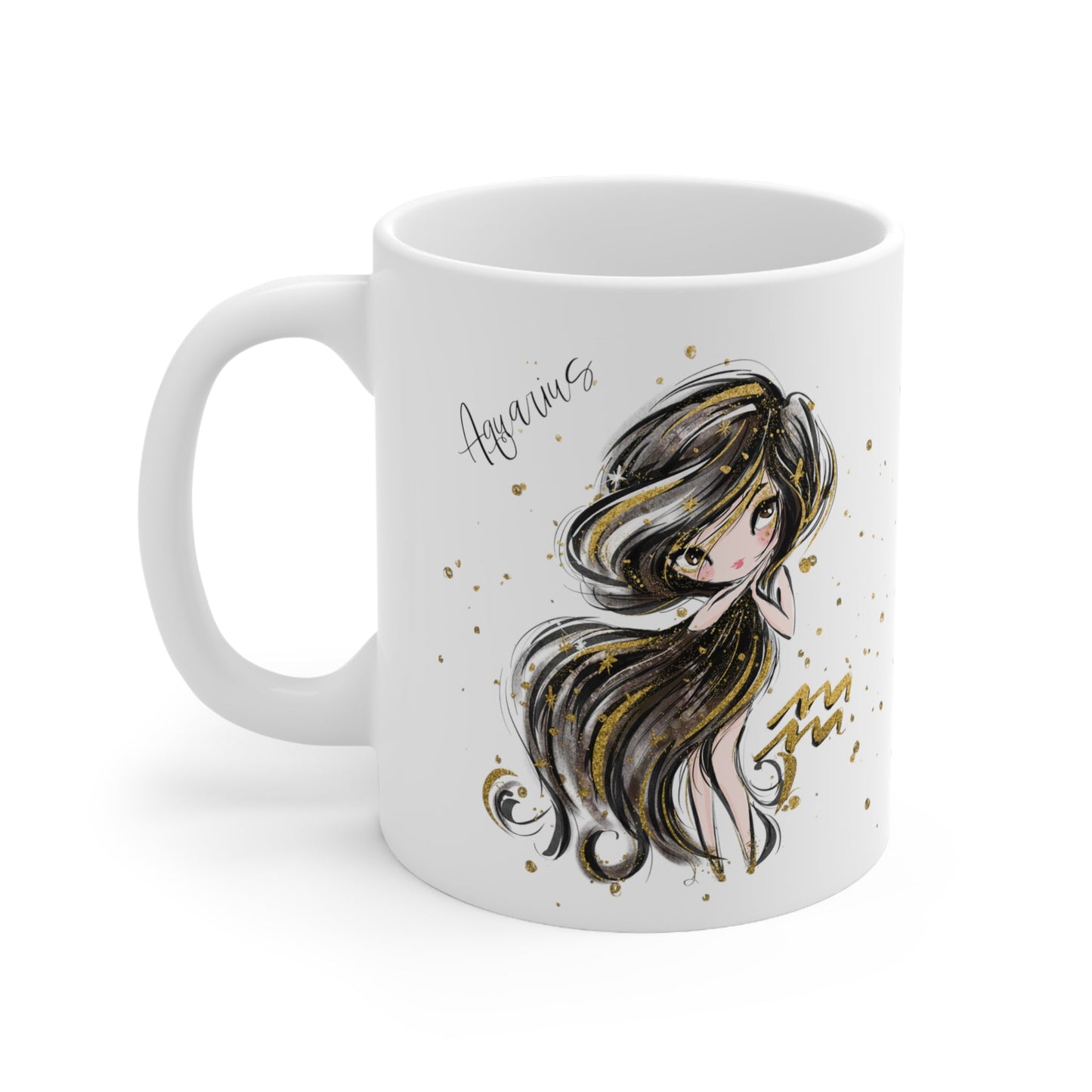 Zodiac Sign, Aquarius, Ceramic Mug 11oz - Personalised/Non Personalised