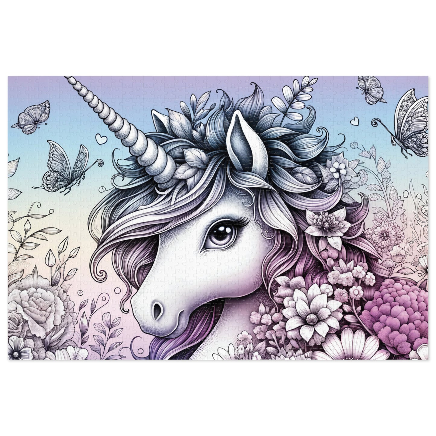 Jigsaw Puzzle, Unicorn, Personalised/Non-Personalised (30, 110, 252, 500,1000-Piece)