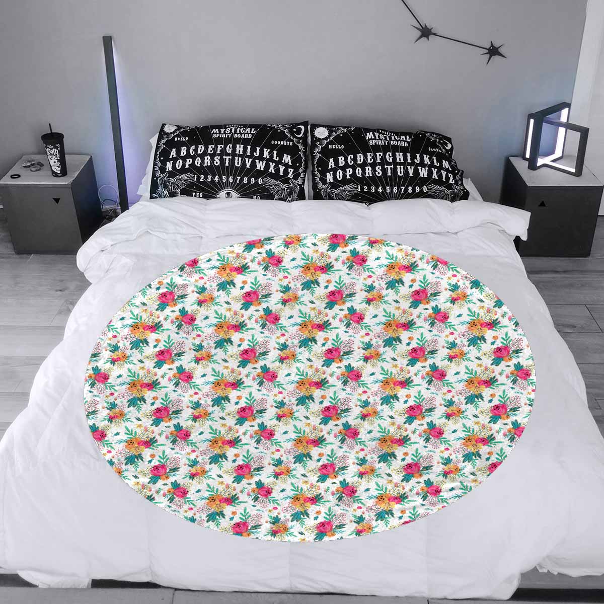 Australian Floral  Circular Micro Fleece Blanket 47"