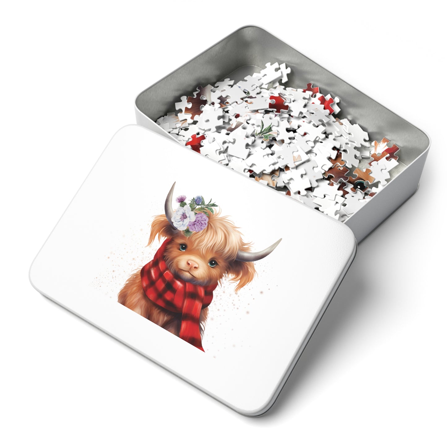 Puzzle, Highland Cow, Personalised/Non-Personalised (30, 110, 252, 500,1000-Piece)