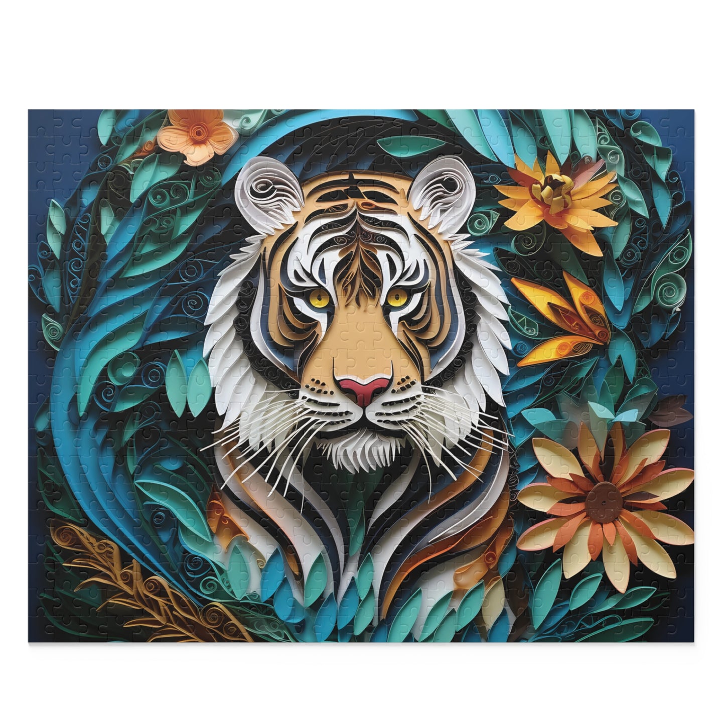 Personalised/Non-Personalised Puzzle, Tiger (120, 252, 500-Piece)