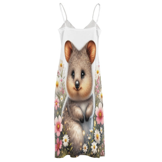 Australian Animals Quokka Spaghetti Strap Ankle-Length Dress Long dress