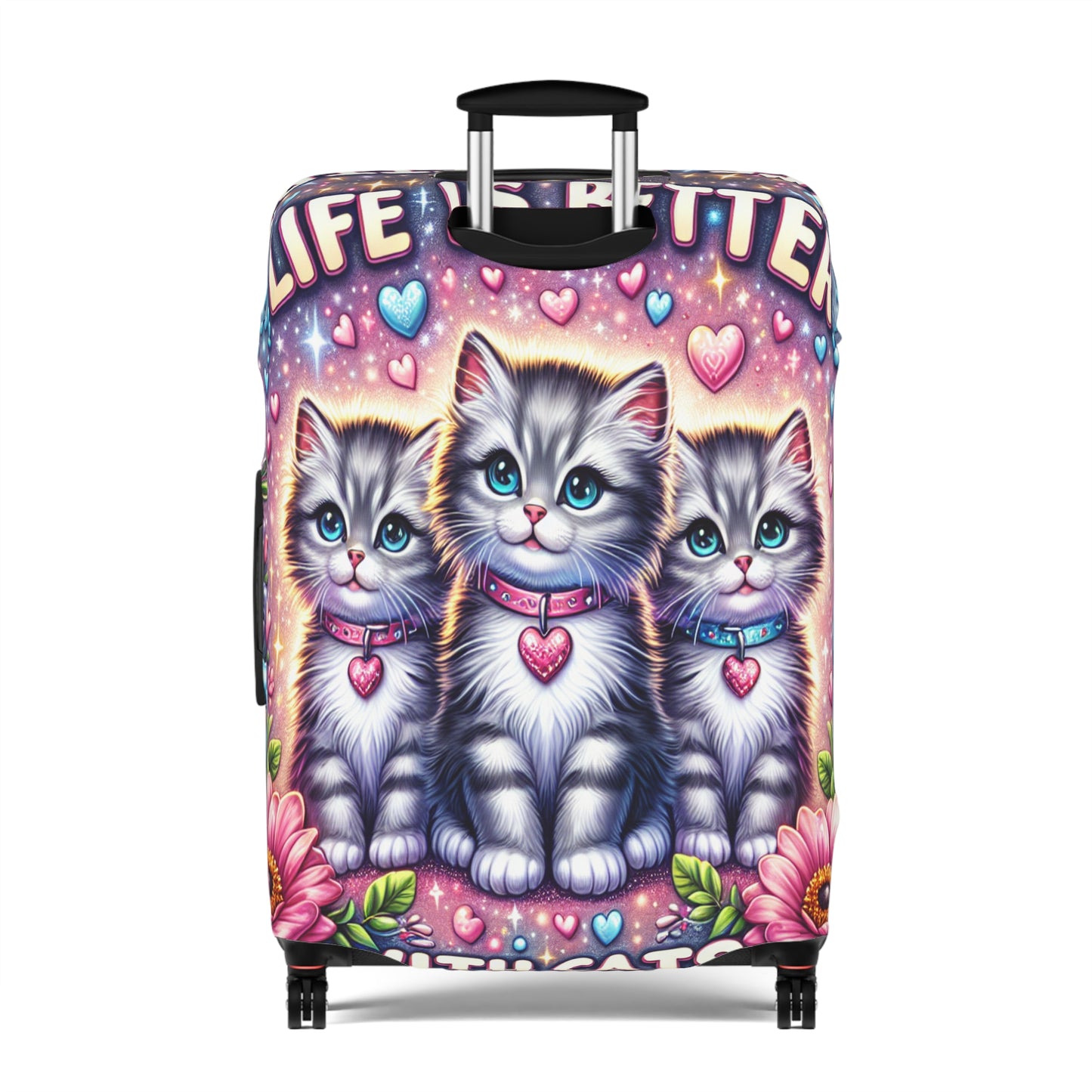 Luggage Cover, Life is better with Cats, awd-1473