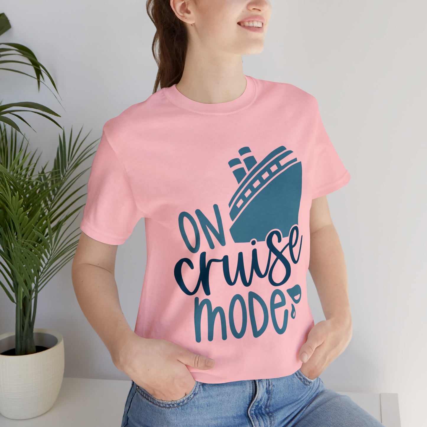 Unisex Adults Jersey Short Sleeve Tee, Cruise Tee, Cruise Mode, 100% Cotton, Light Fabric 142 g/m²