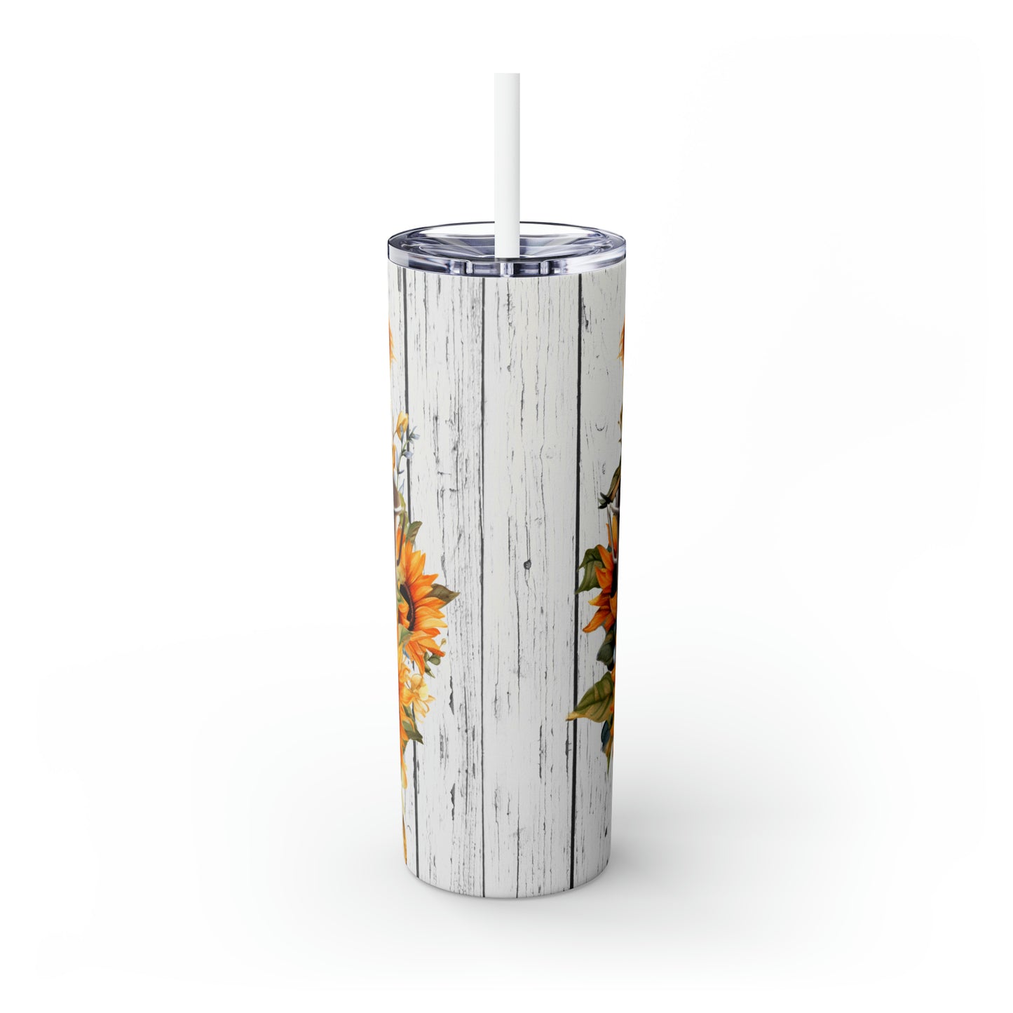 Skinny Tumbler with Straw, 20oz Highlander Cow