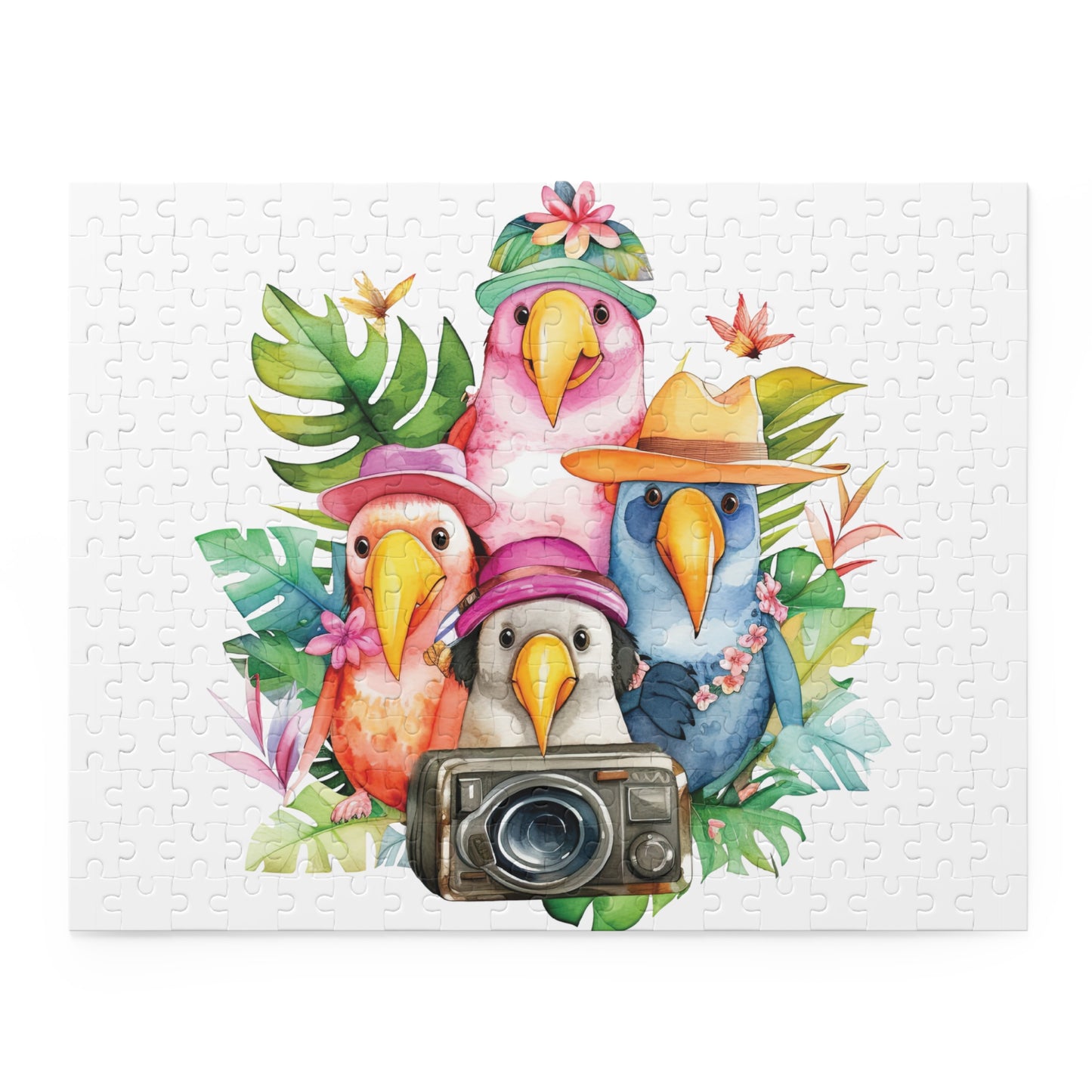 Personalised/Non-Personalised Puzzle, Tropical Parrot (120, 252, 500-Piece)