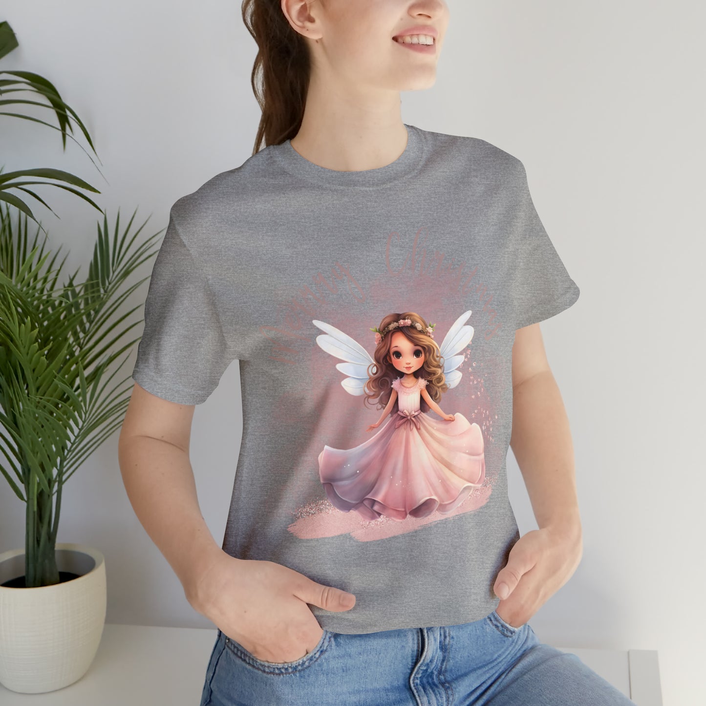 Unisex Jersey Short Sleeve Tee Christmas, Women's Fairy T-shirt A-00007