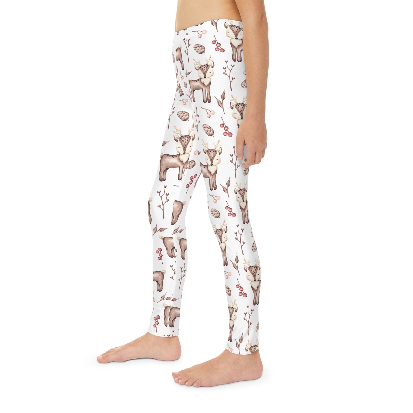 Youth Full-Length Leggings, Deer Design