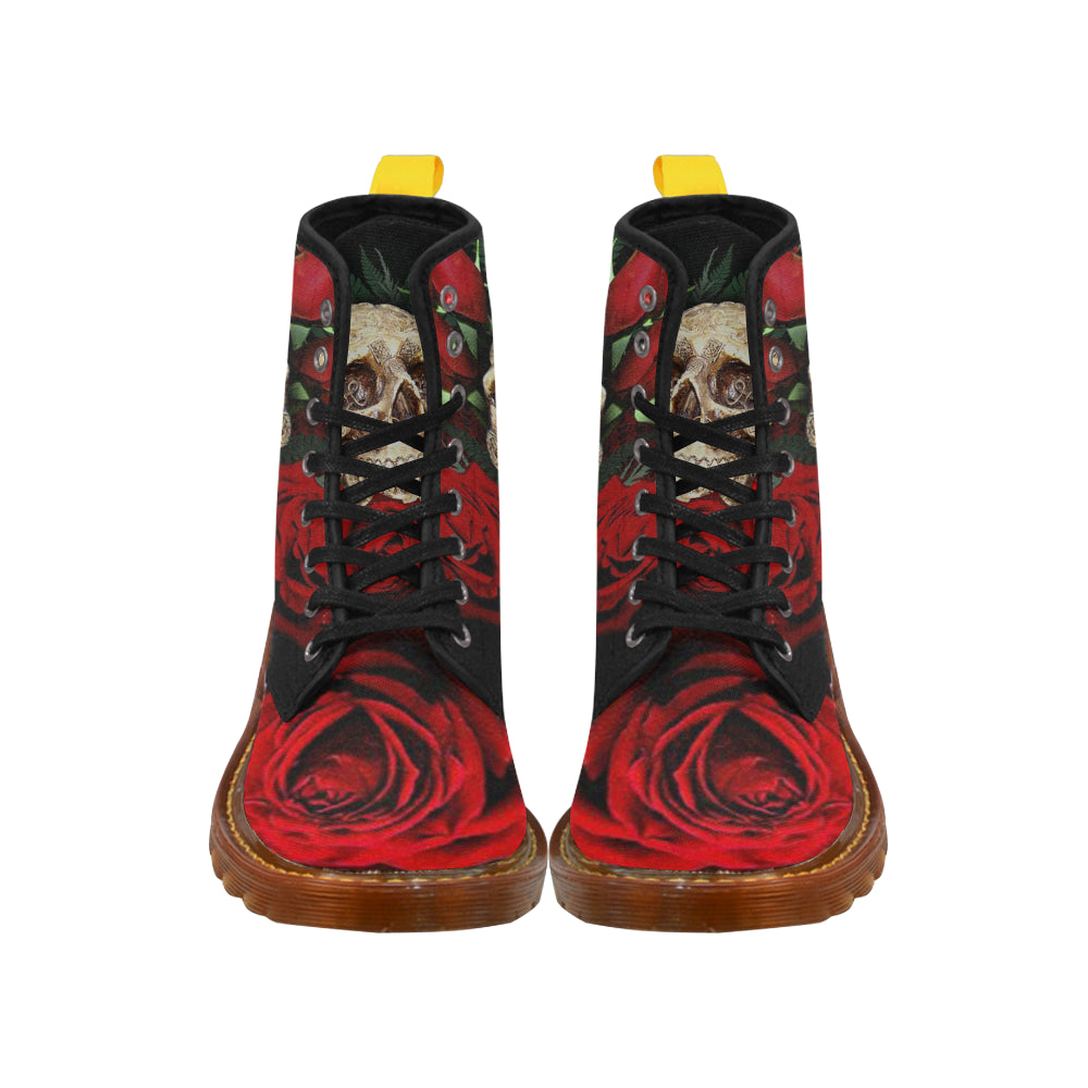 Rose & Skull Martin Boots For Women Model 1203H