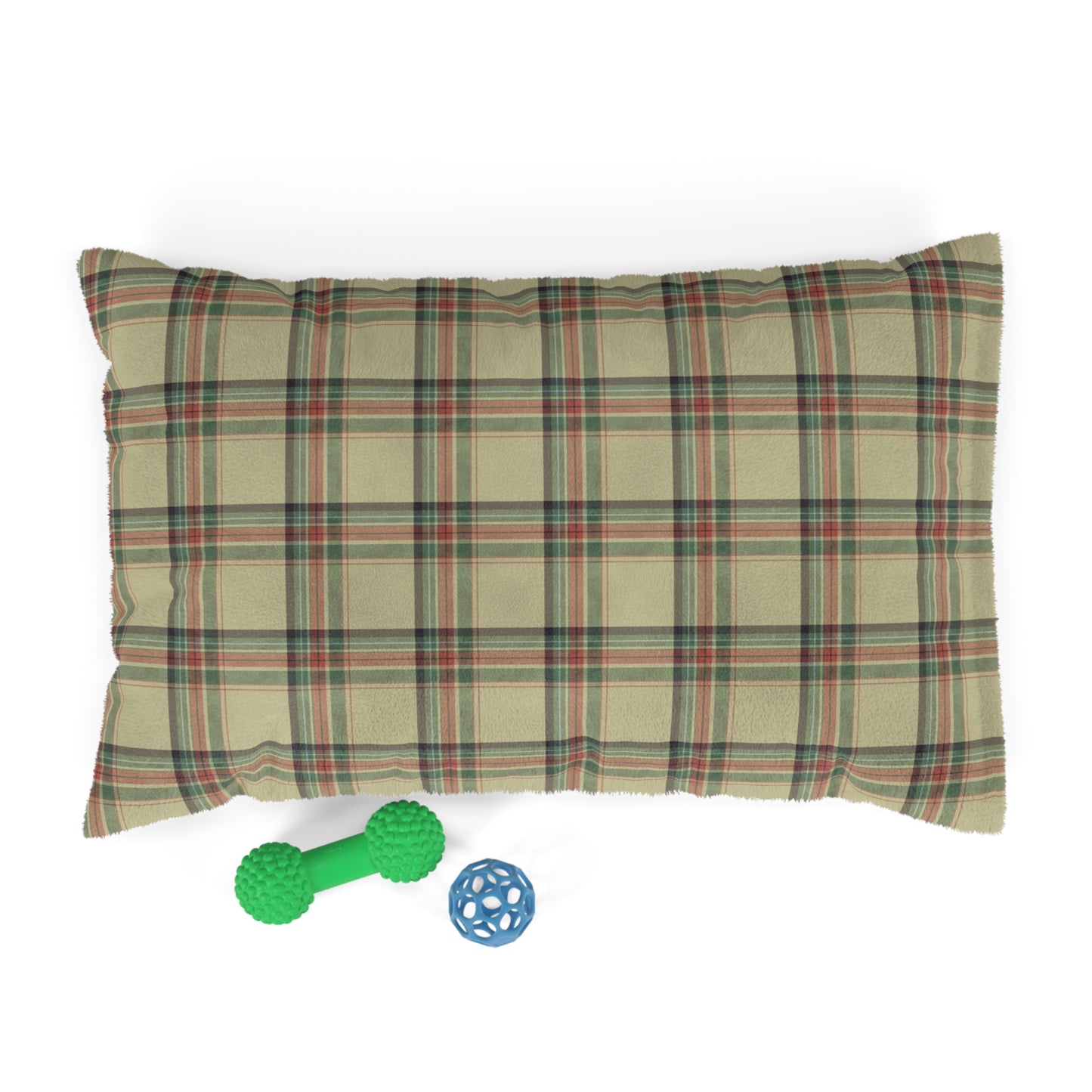 Luxury Pet Bed, feather soft fleece, Scottish Tartan1