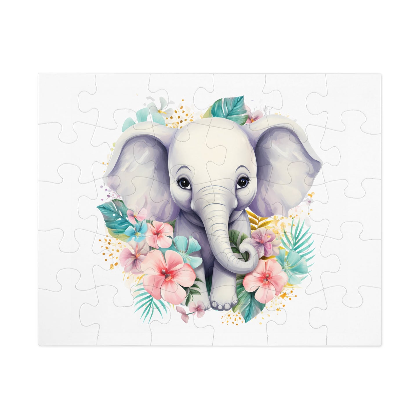 Jigsaw Puzzle, Elephant, Personalised/Non-Personalised (30, 110, 252, 500,1000-Piece)