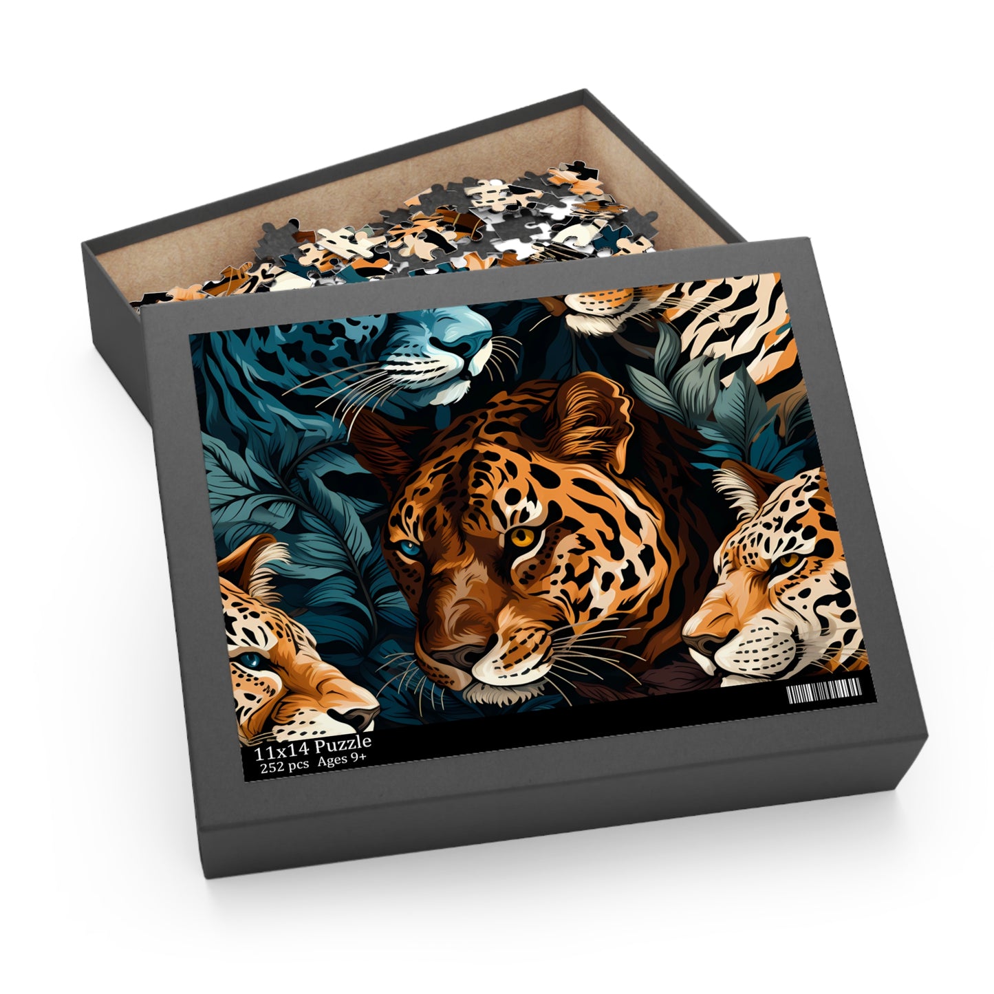 Personalised/Non-Personalised Puzzle, Leopard (120, 252, 500-Piece)