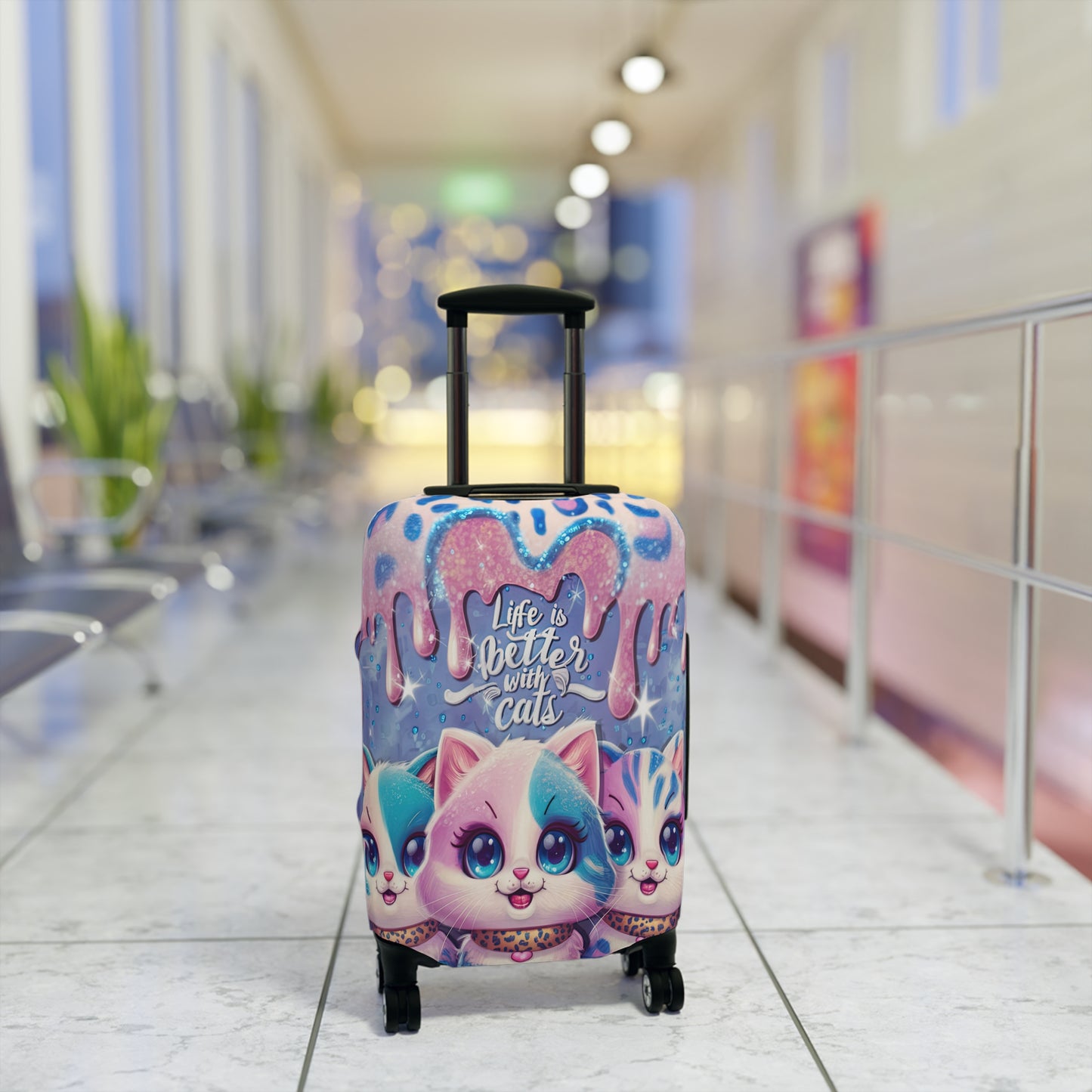 Luggage Cover, Life is better with Cats, awd-3105