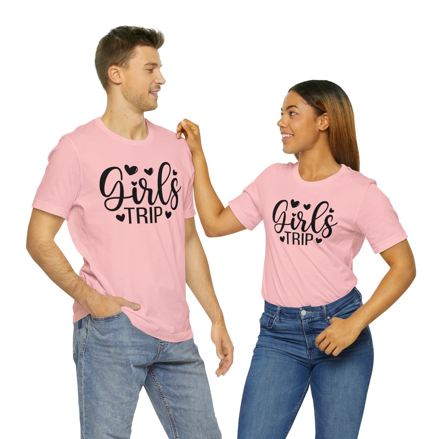 Unisex Adults Jersey Short Sleeve Tee, Cruise Tee, Girl's Trip, 100% Cotton, Light Fabric 142 g/m²