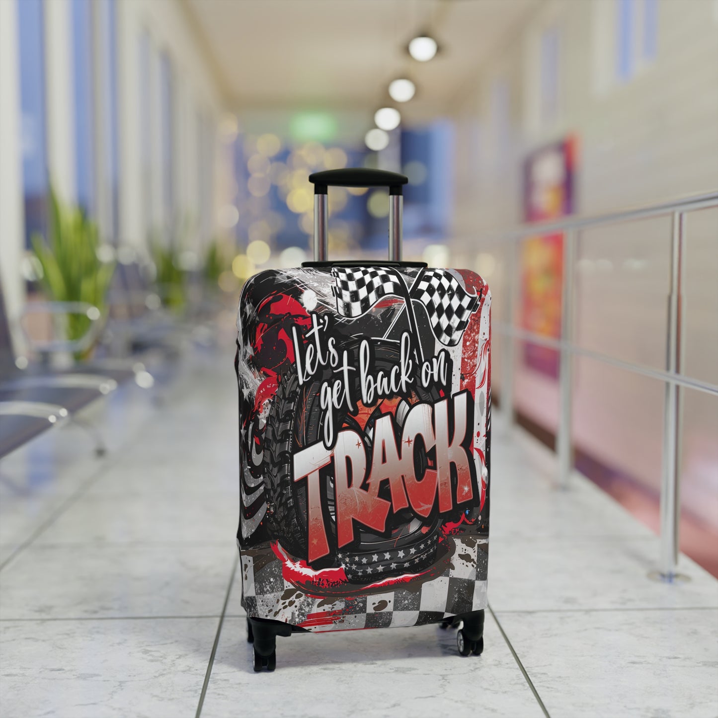 Luggage Cover, Lets get Back on Track, awd-1653