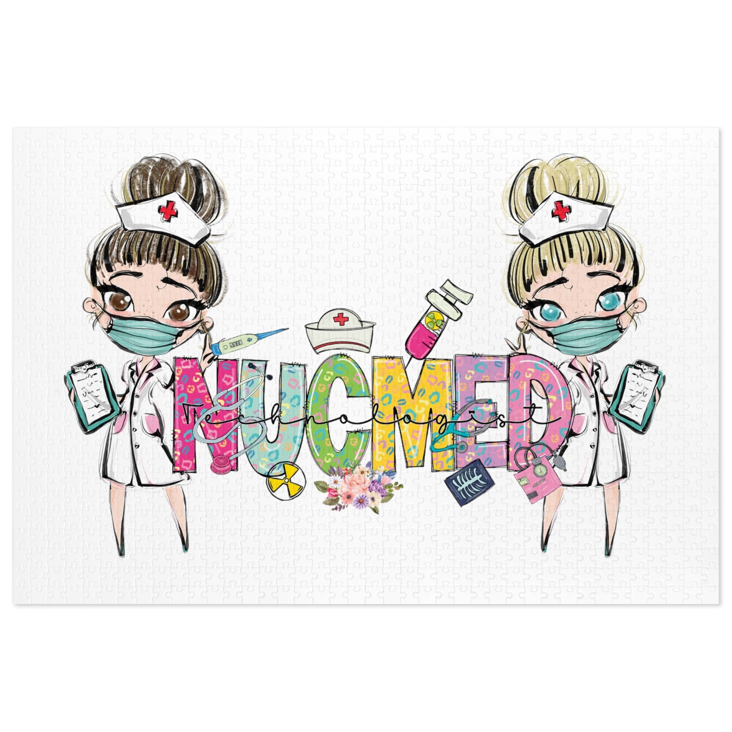 Jigsaw Puzzle, Christmas, NUCMED Nurse, Personalised/Non-Personalised (30, 110, 252, 500,1000-Piece)