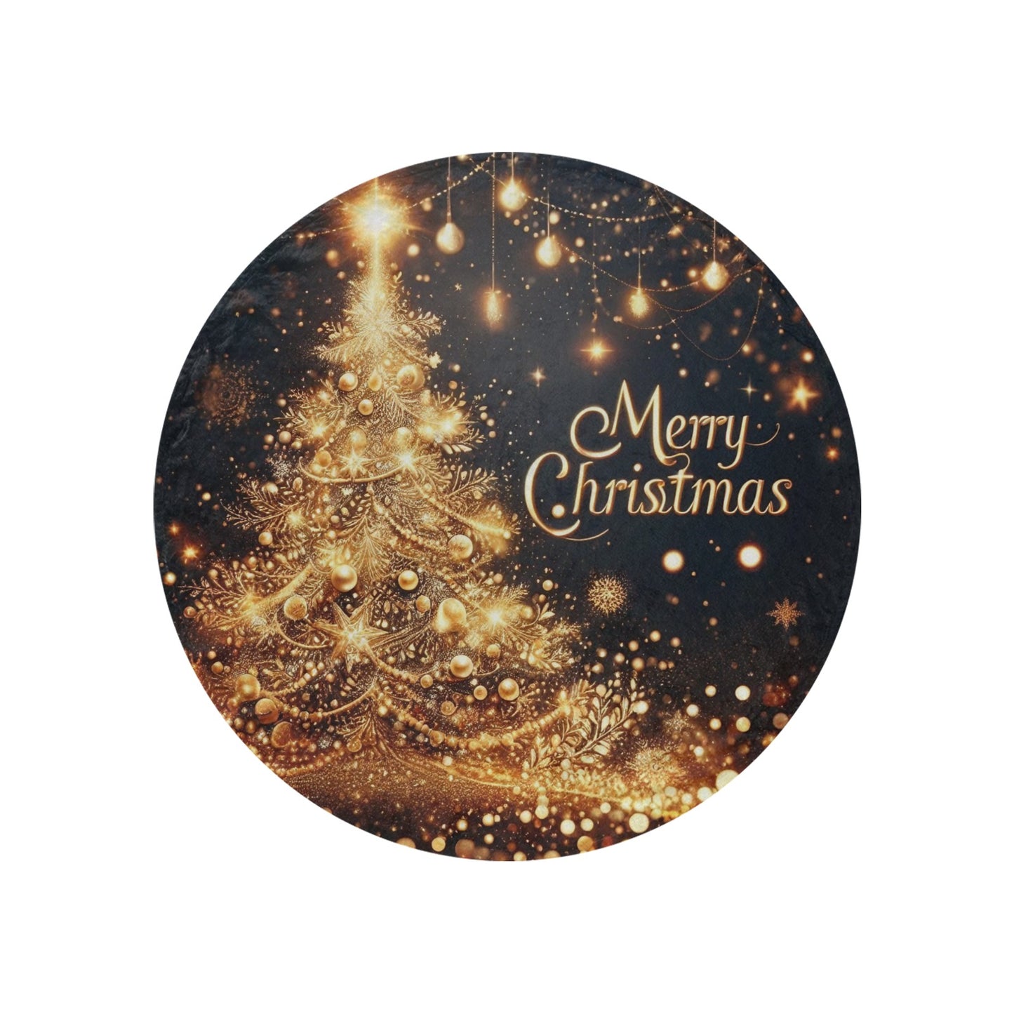 Christmas Tree Circular Micro Fleece Blanket