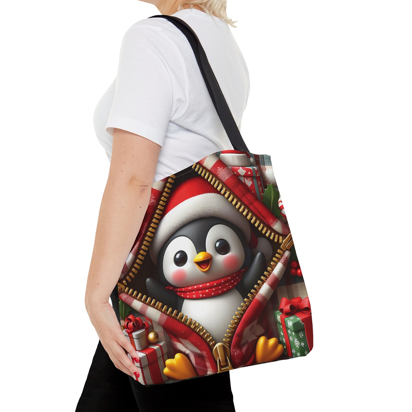 Tote Bag, Christmas, Penguin