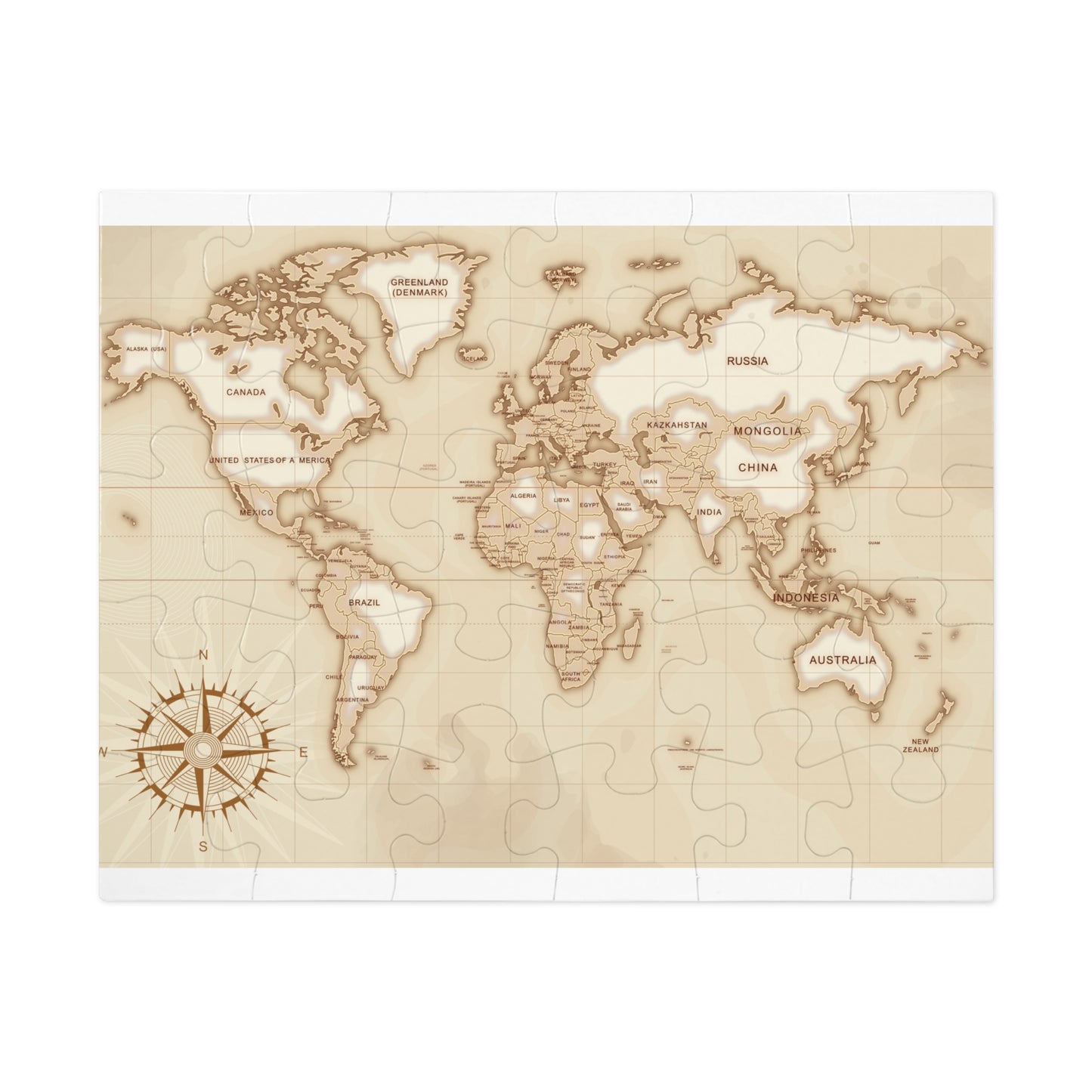 Jigsaw Puzzle, World Map, Personalised/Non-Personalised (30, 110, 252, 500,1000-Piece)