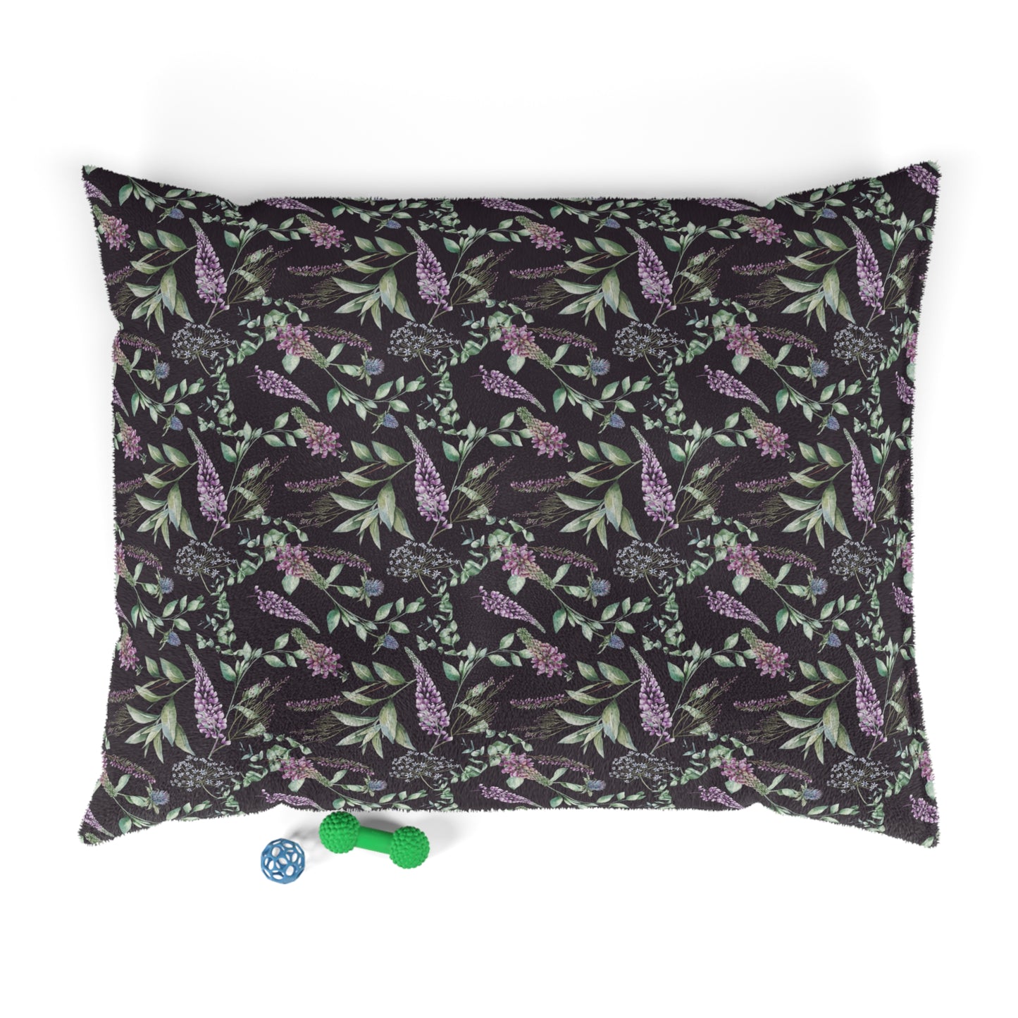 Luxury Pet Bed, feather soft fleece, Dark, Scottish Floral