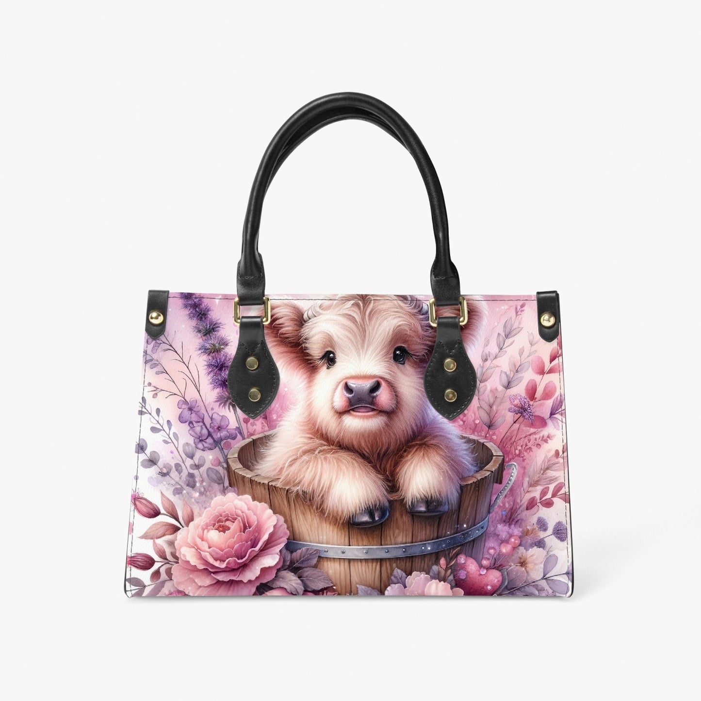 Women's Tote Bag - Long Strap - Highland Cow