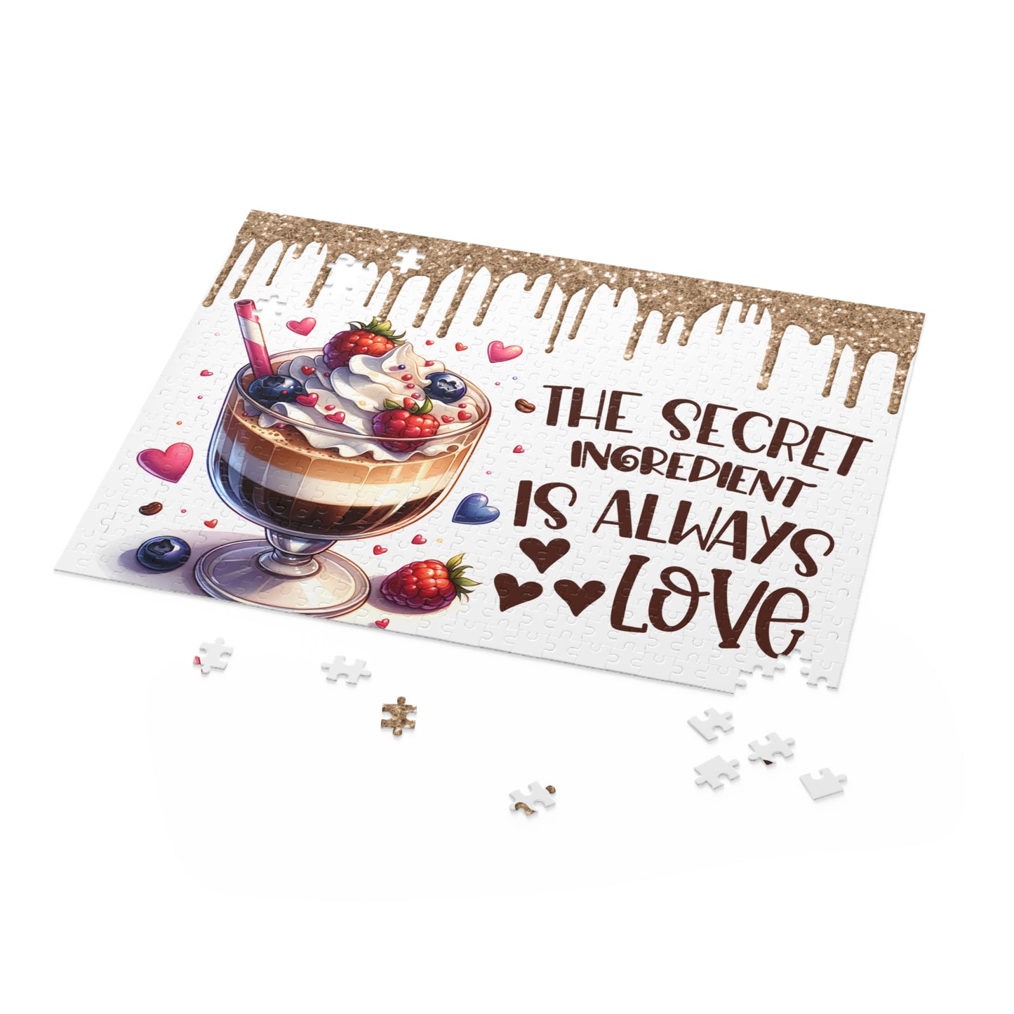 Personalised/Non-Personalised Puzzle, Travelling, The Secret ingredient is always Love (120, 252, 500-Piece)